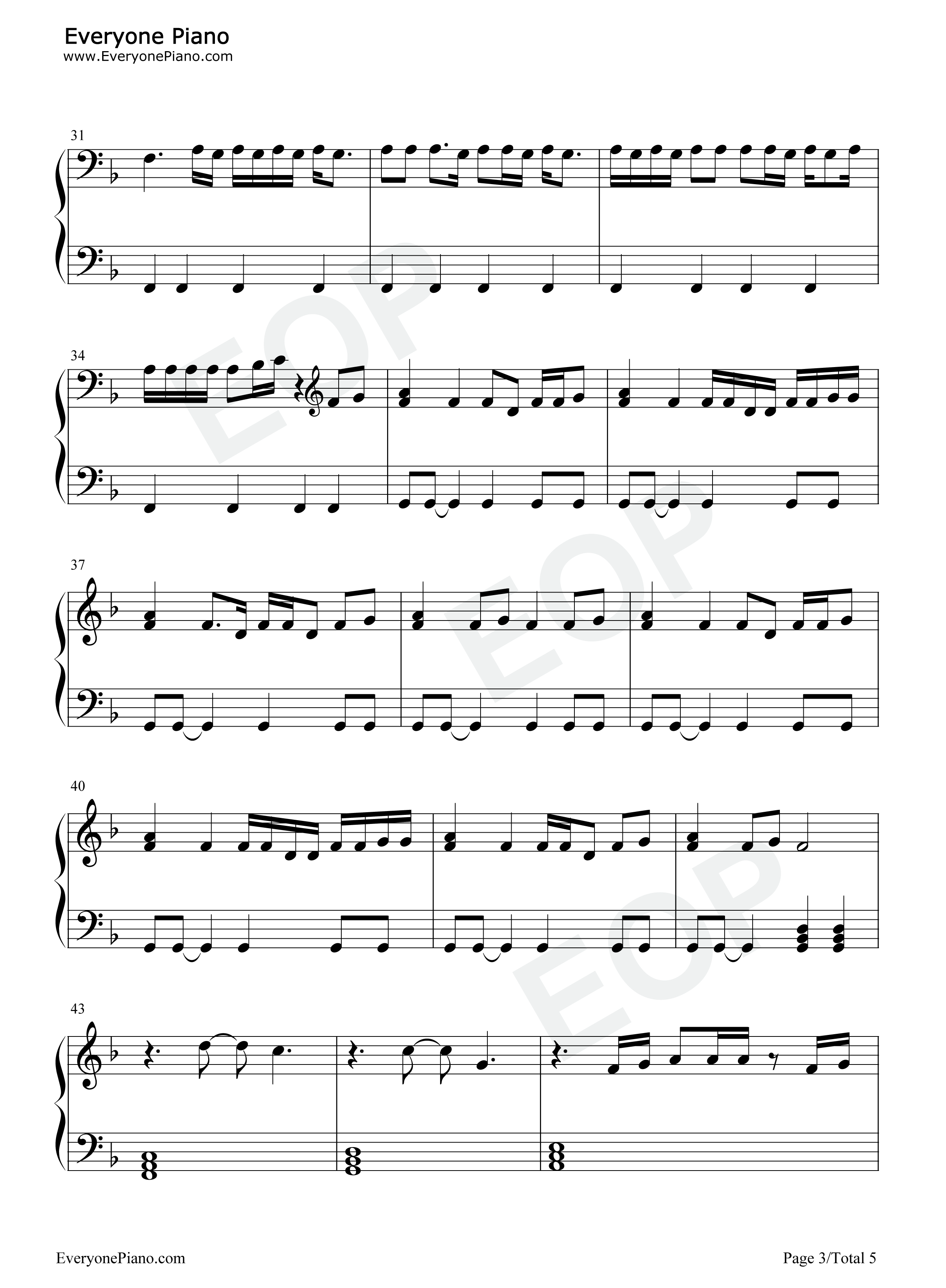 Smile钢琴谱-Katy Perry3