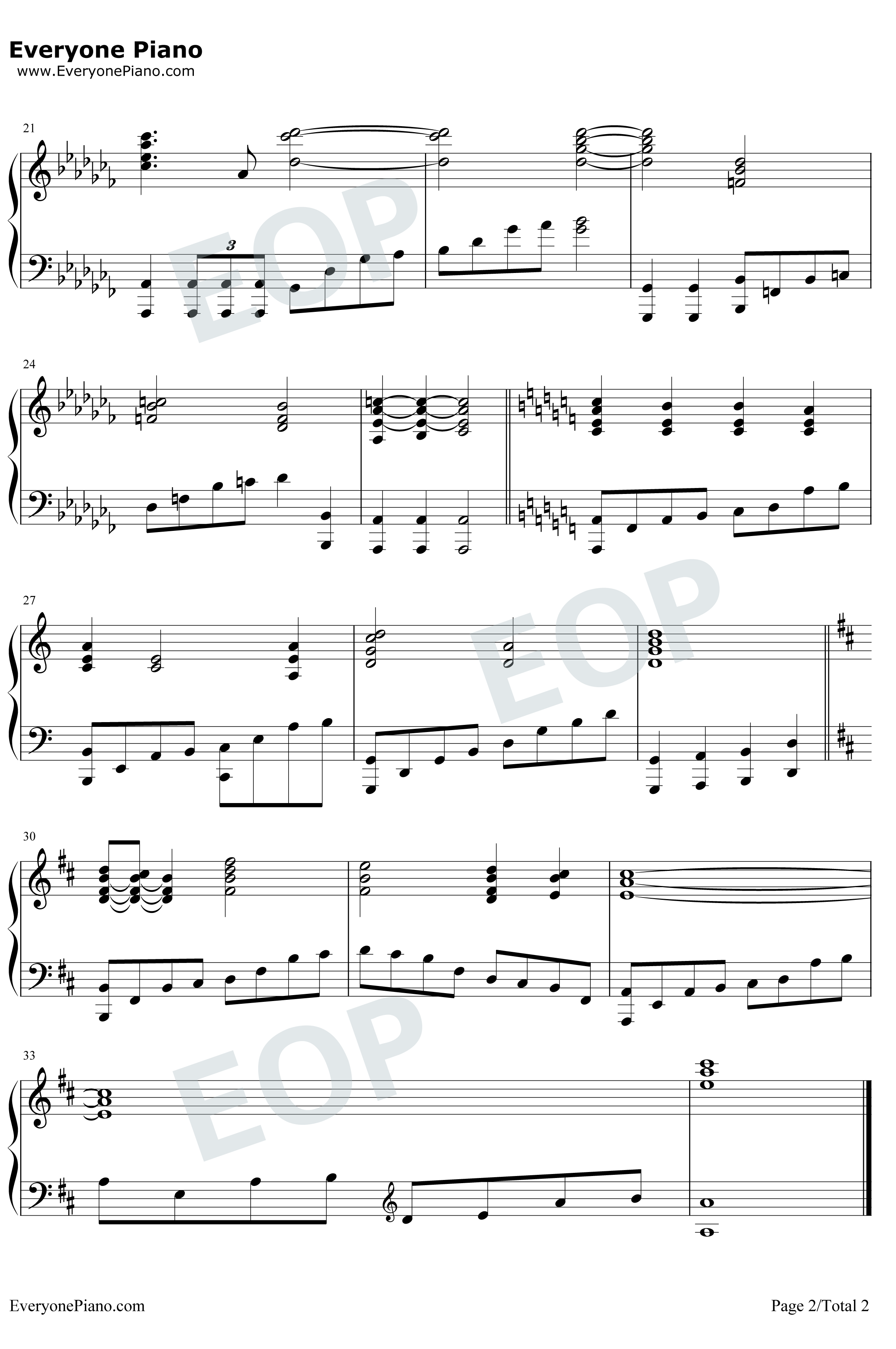 Even For You钢琴谱-Alan Silvestri2