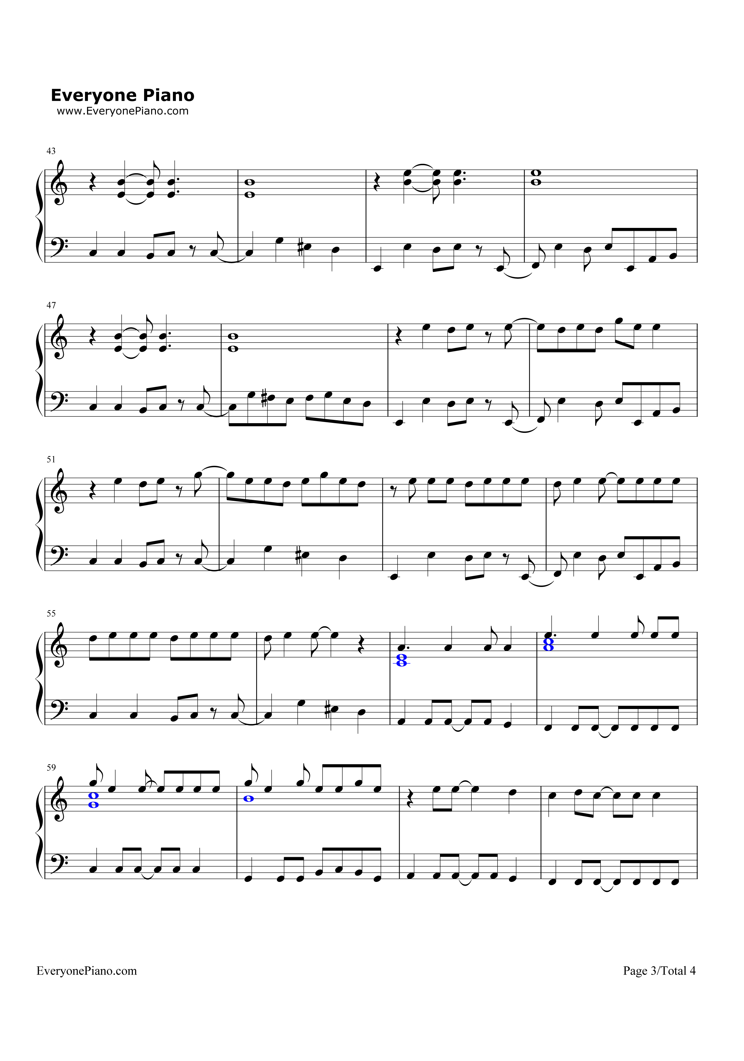 Otherside钢琴谱-Red Hot Chili Peppers3