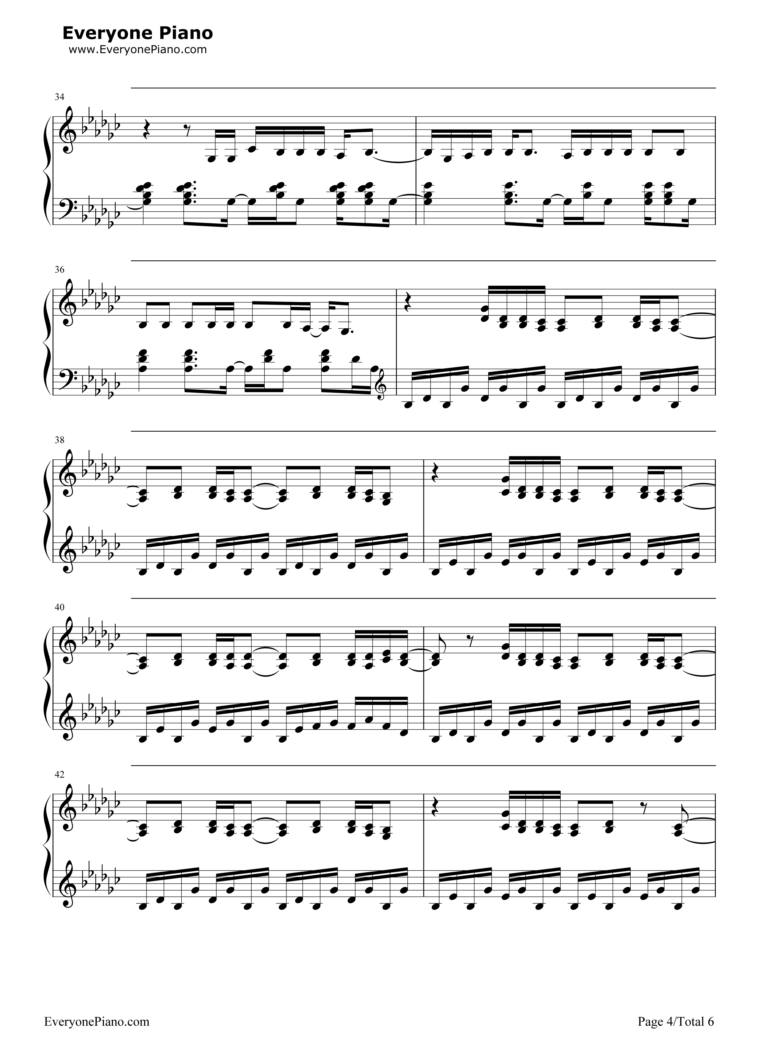 Everything Has Changed钢琴谱-Taylor Swift4