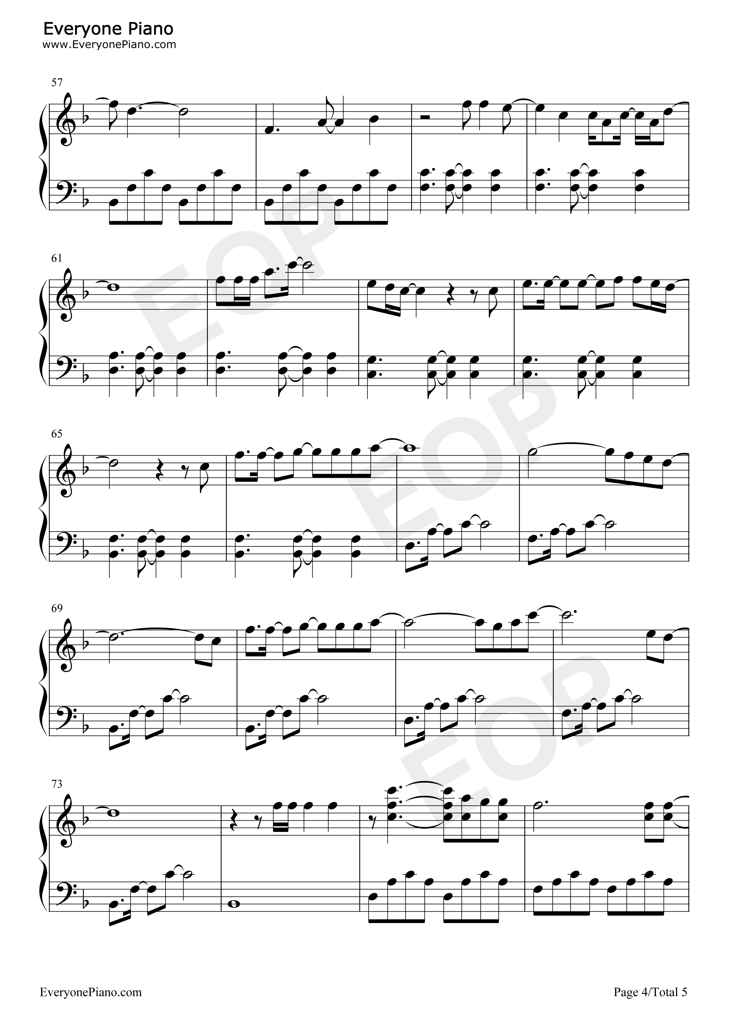 Beating Heart钢琴谱-Ellie Goulding4