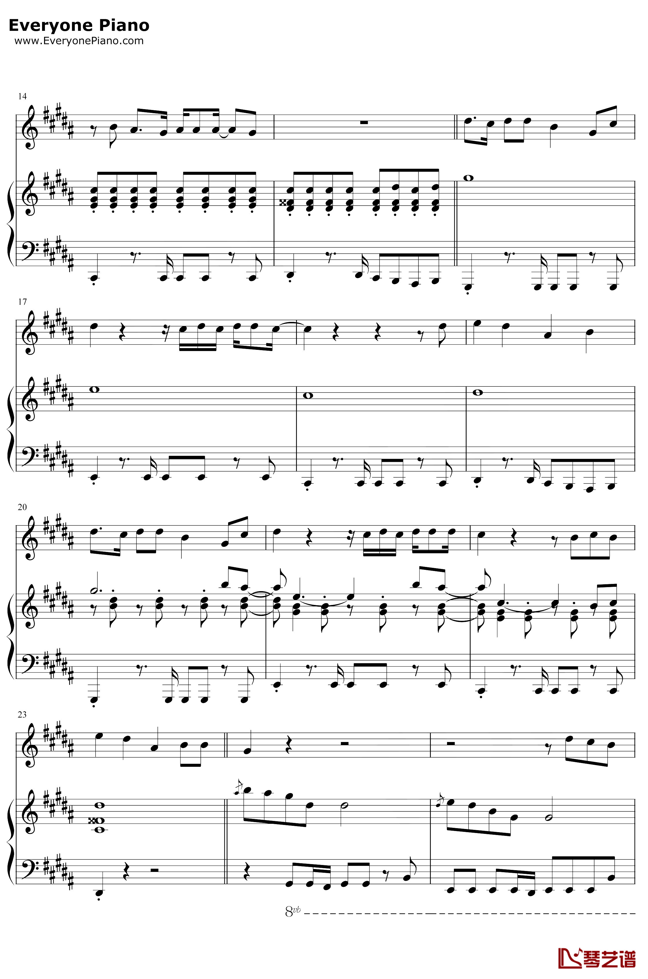 All the Good Girls Go to Hell钢琴谱-Billie Eilish2