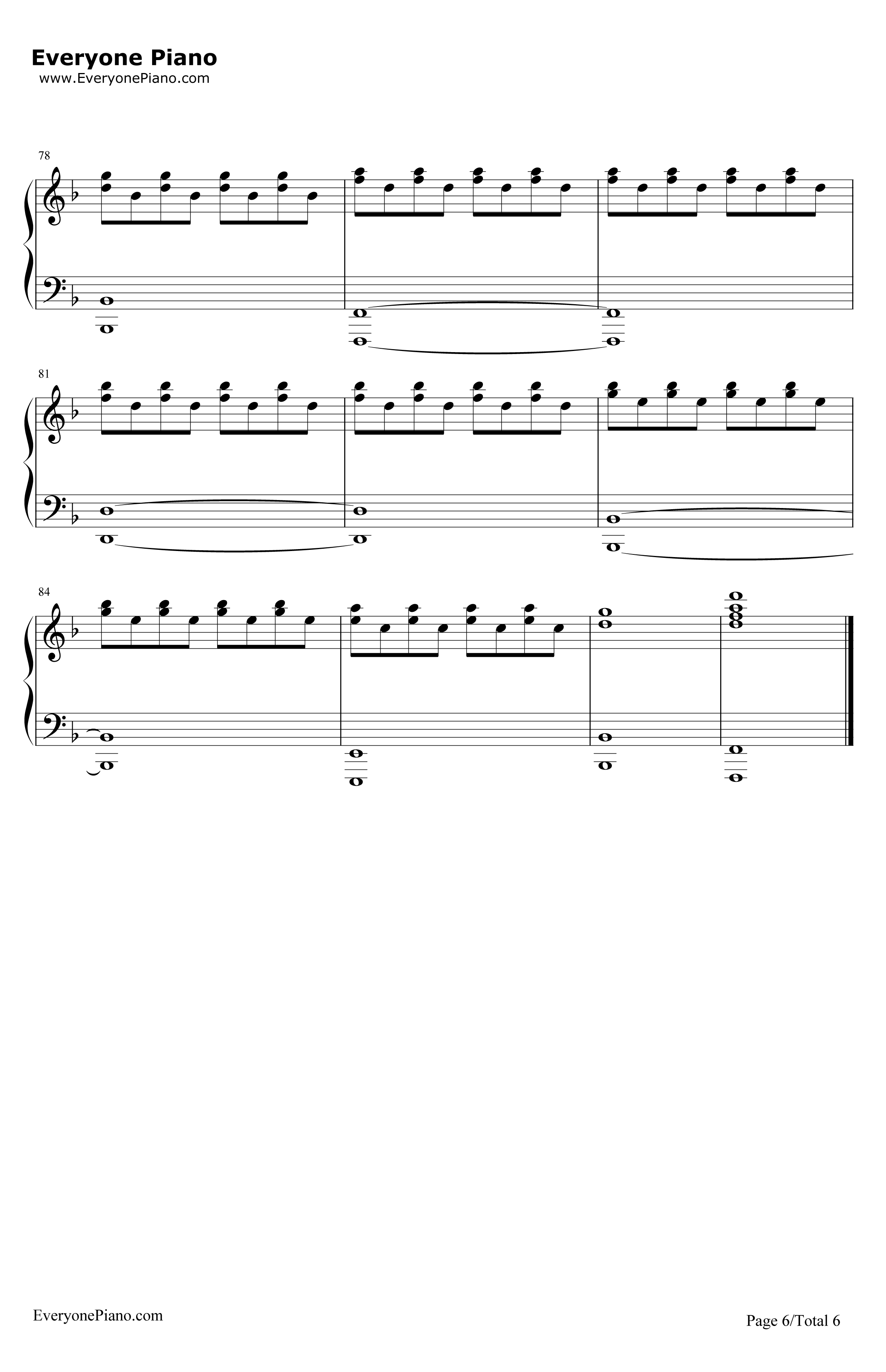 YouRuinMe钢琴谱-TheVeronicas-伴奏版6