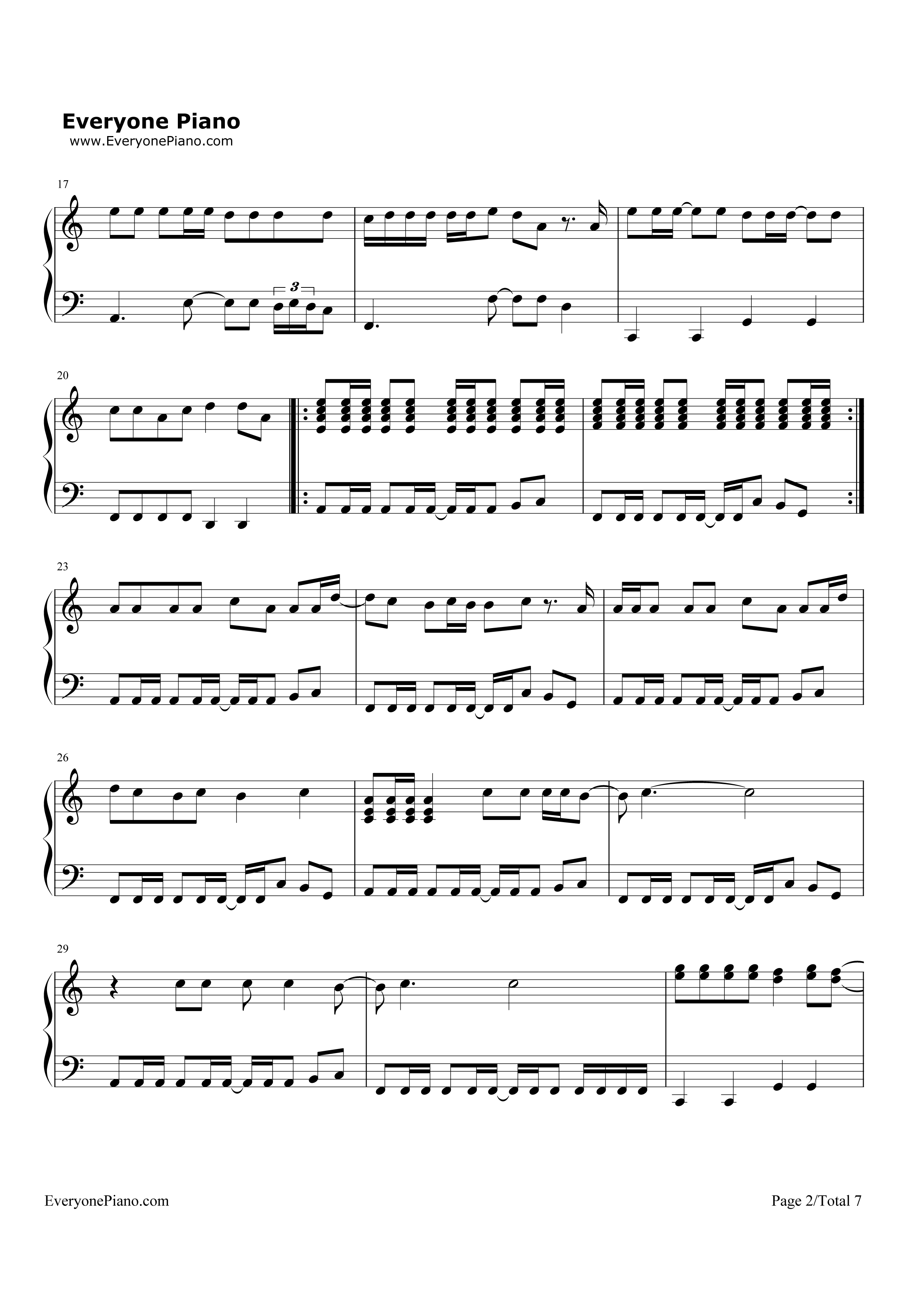 Californication钢琴谱-Red Hot Chili Peppers2