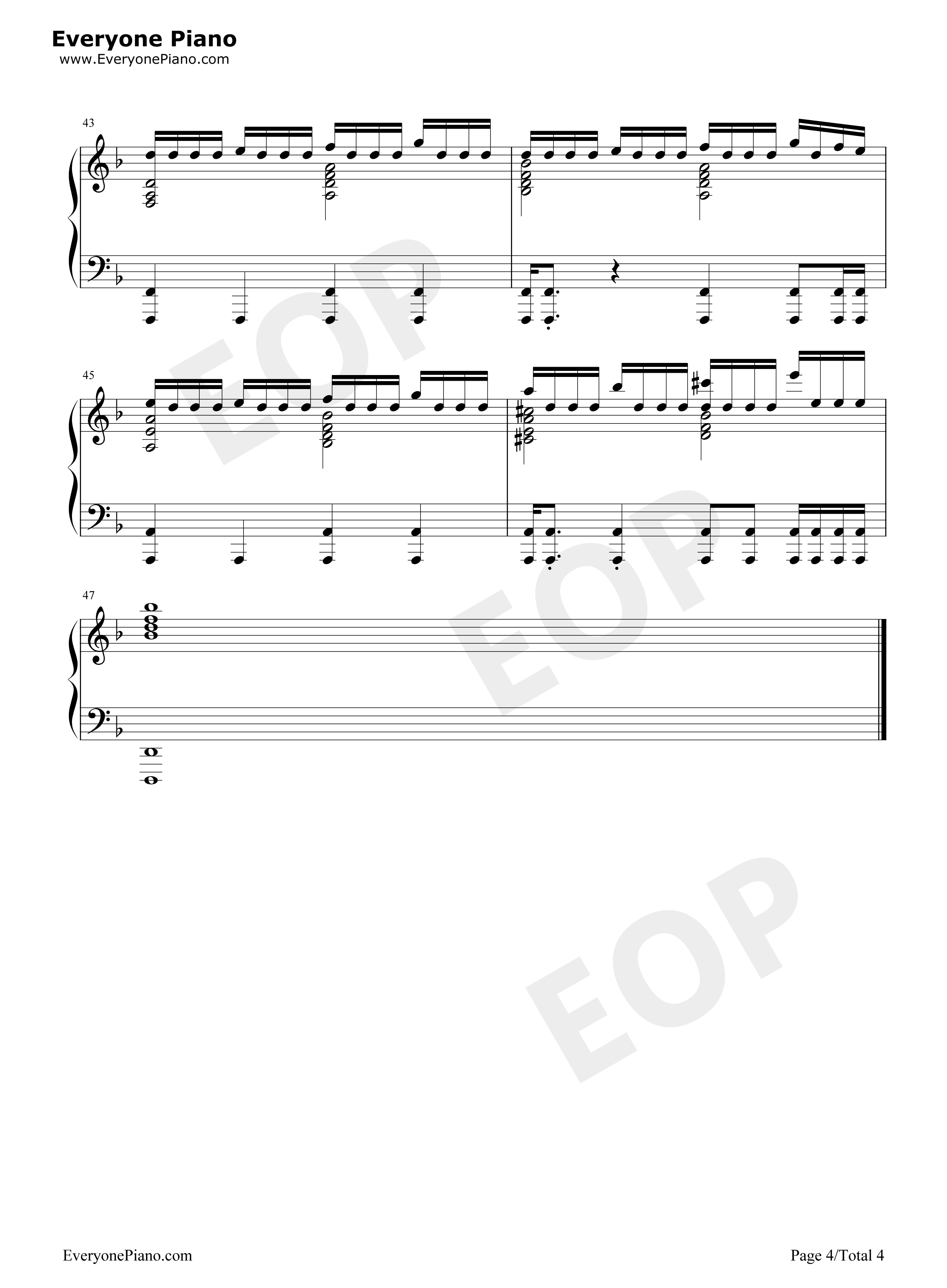 复仇者联盟4终局之战钢琴谱-Alan Silvestri4