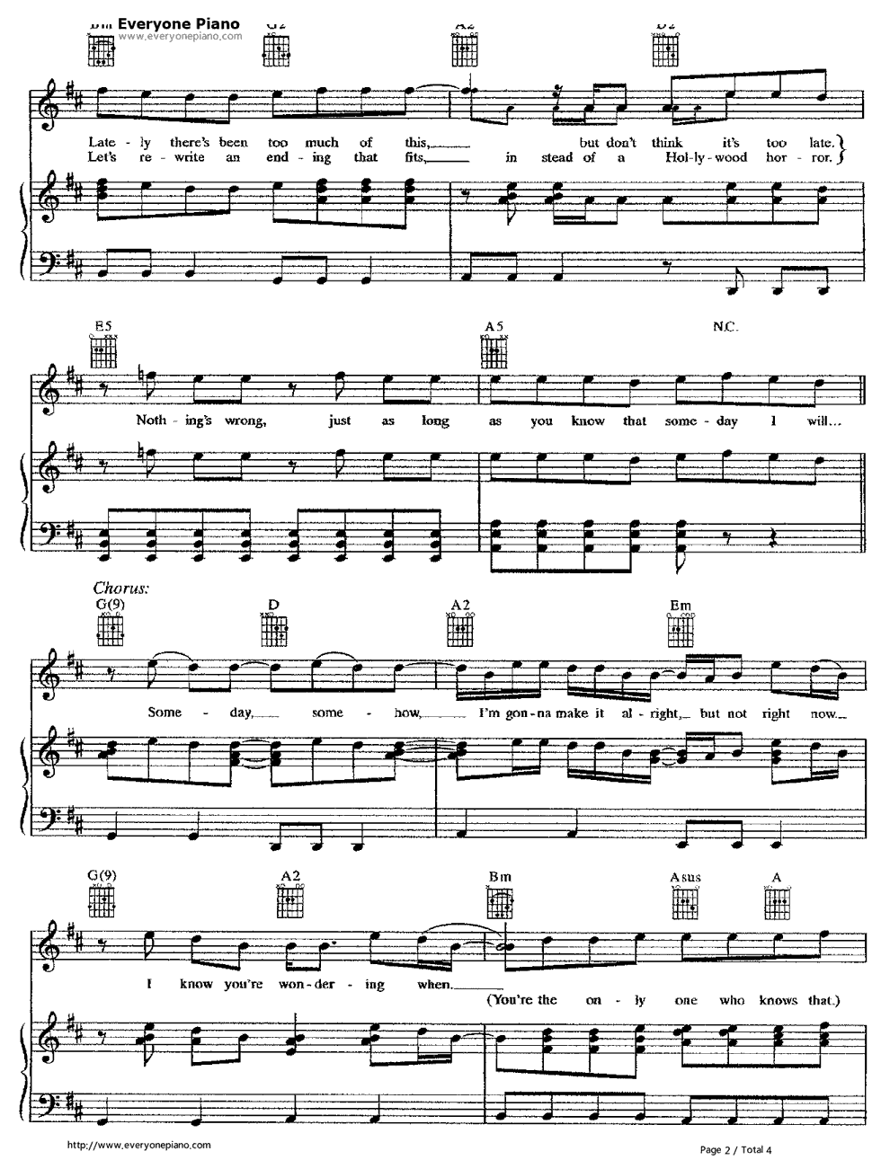 Someday钢琴谱-Nickelback2