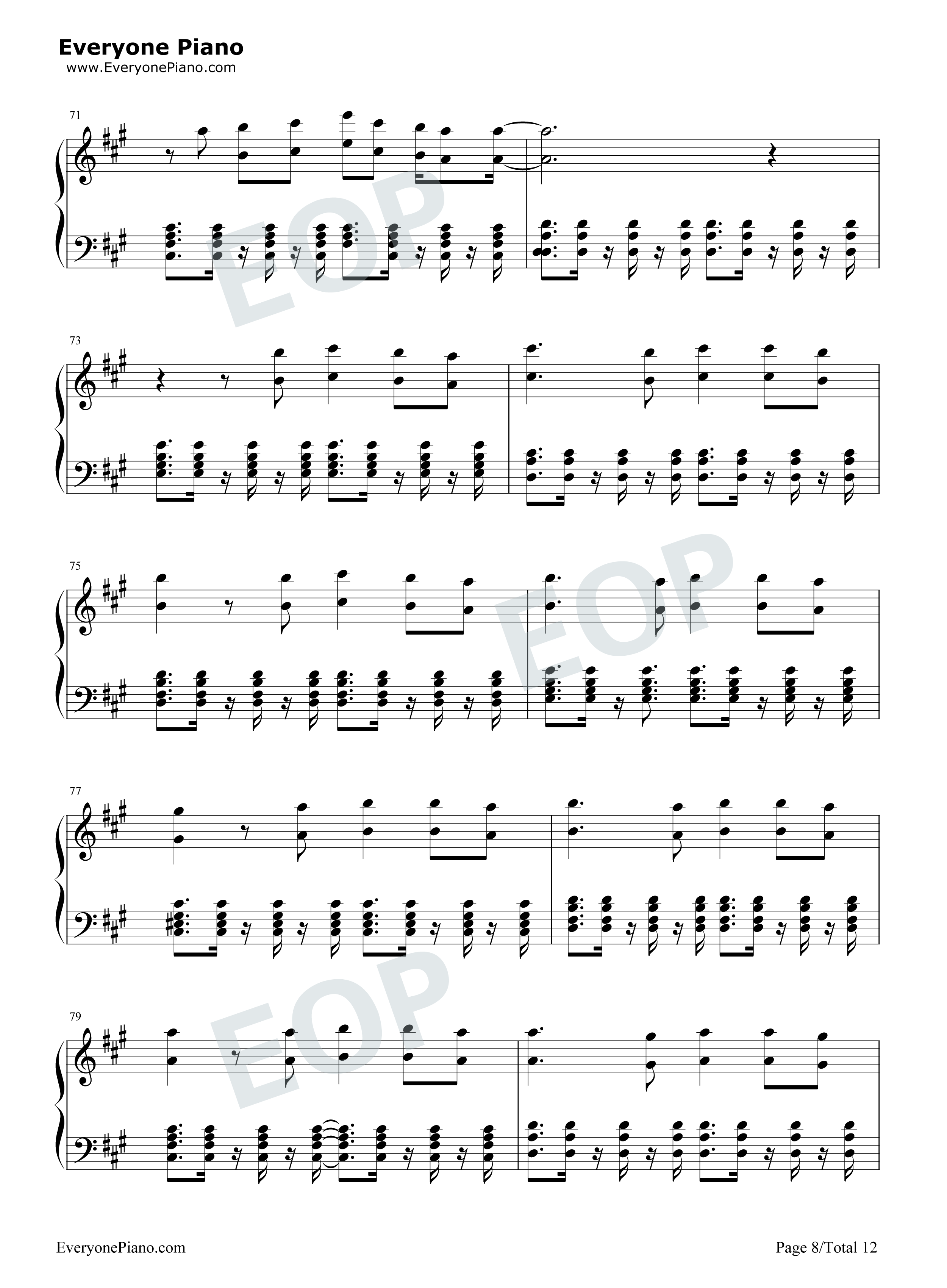 We Are One (Ole Ola)钢琴谱-Pitbull8