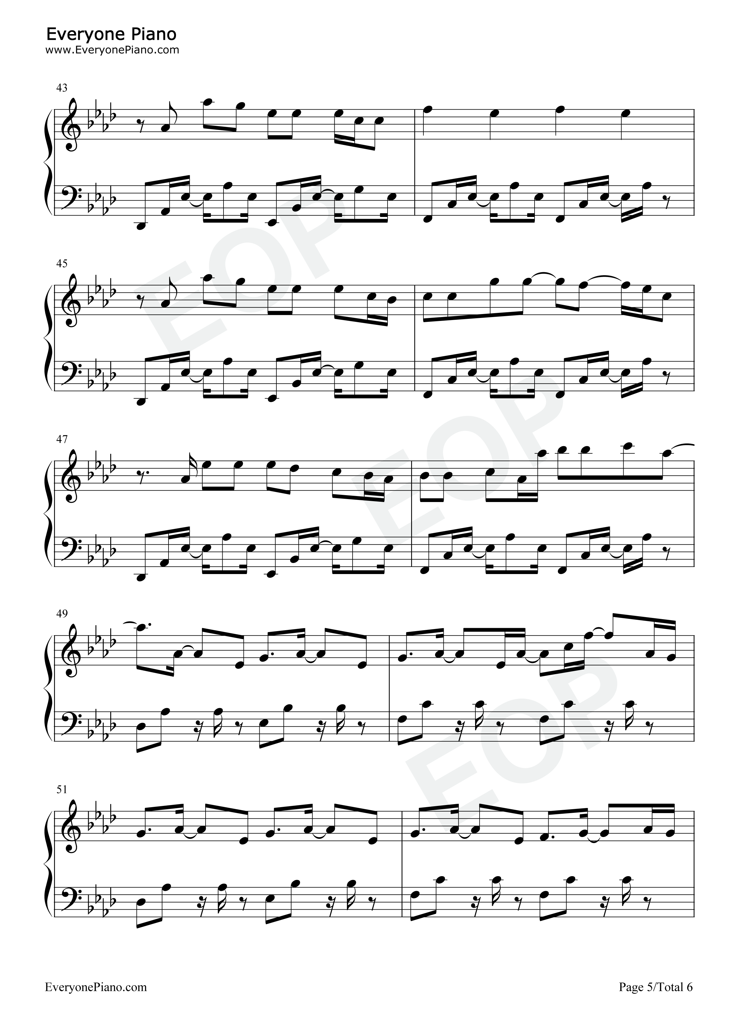 The Way I Still Love You钢琴谱-Reynard Silva5