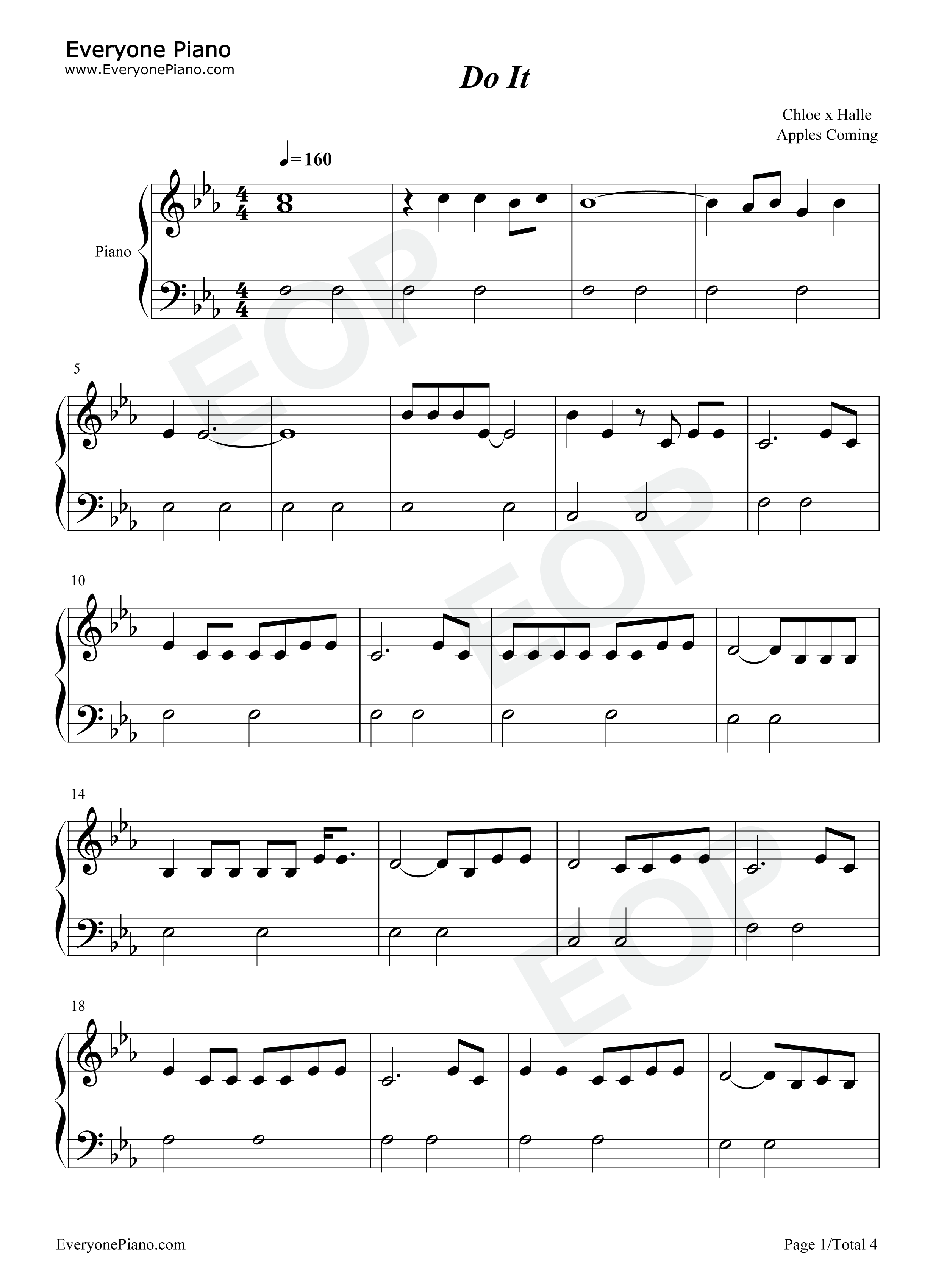 Do It钢琴谱-Chloe x Halle1