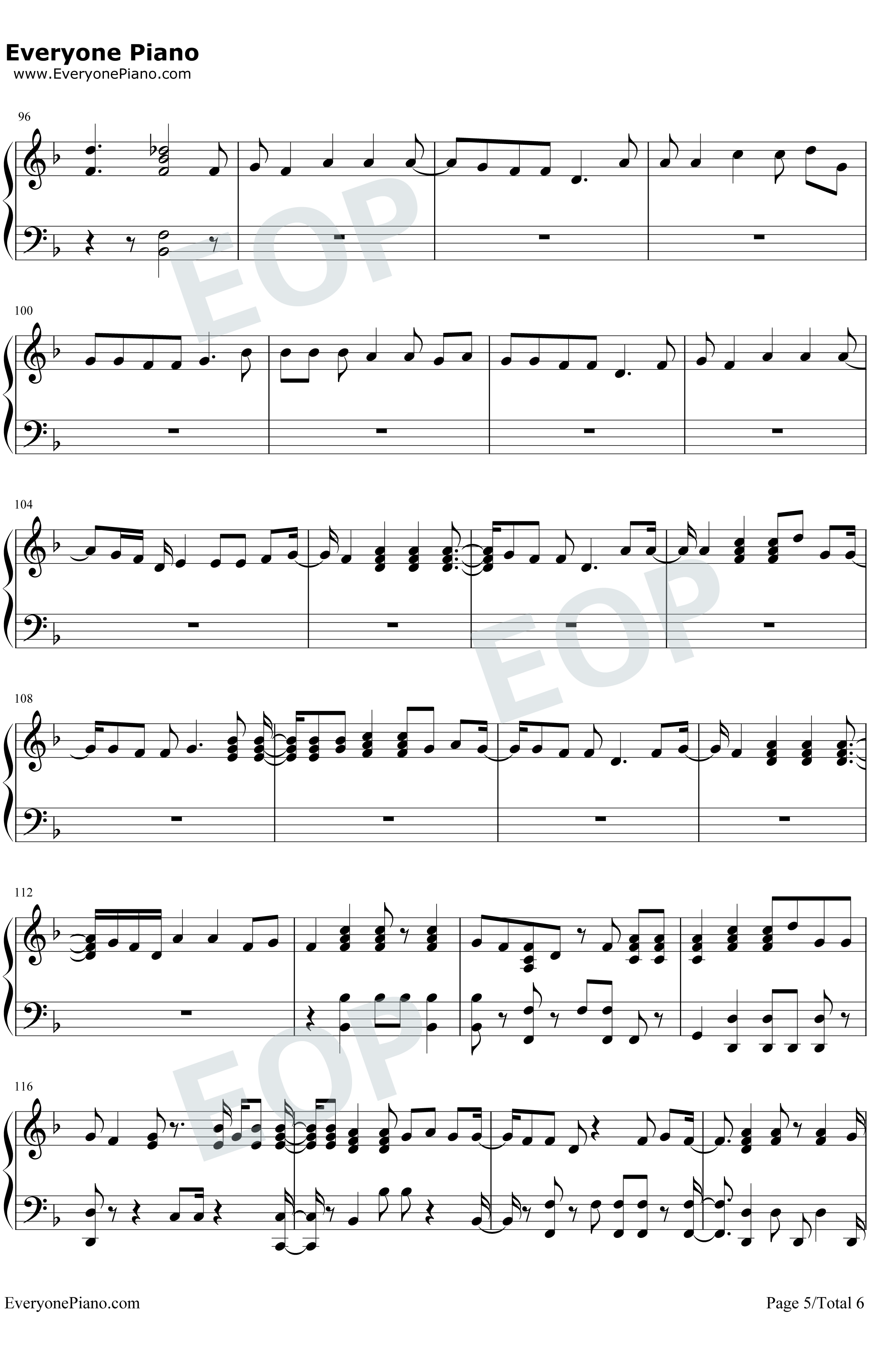 High Hopes钢琴谱-Panic! at the Disco5