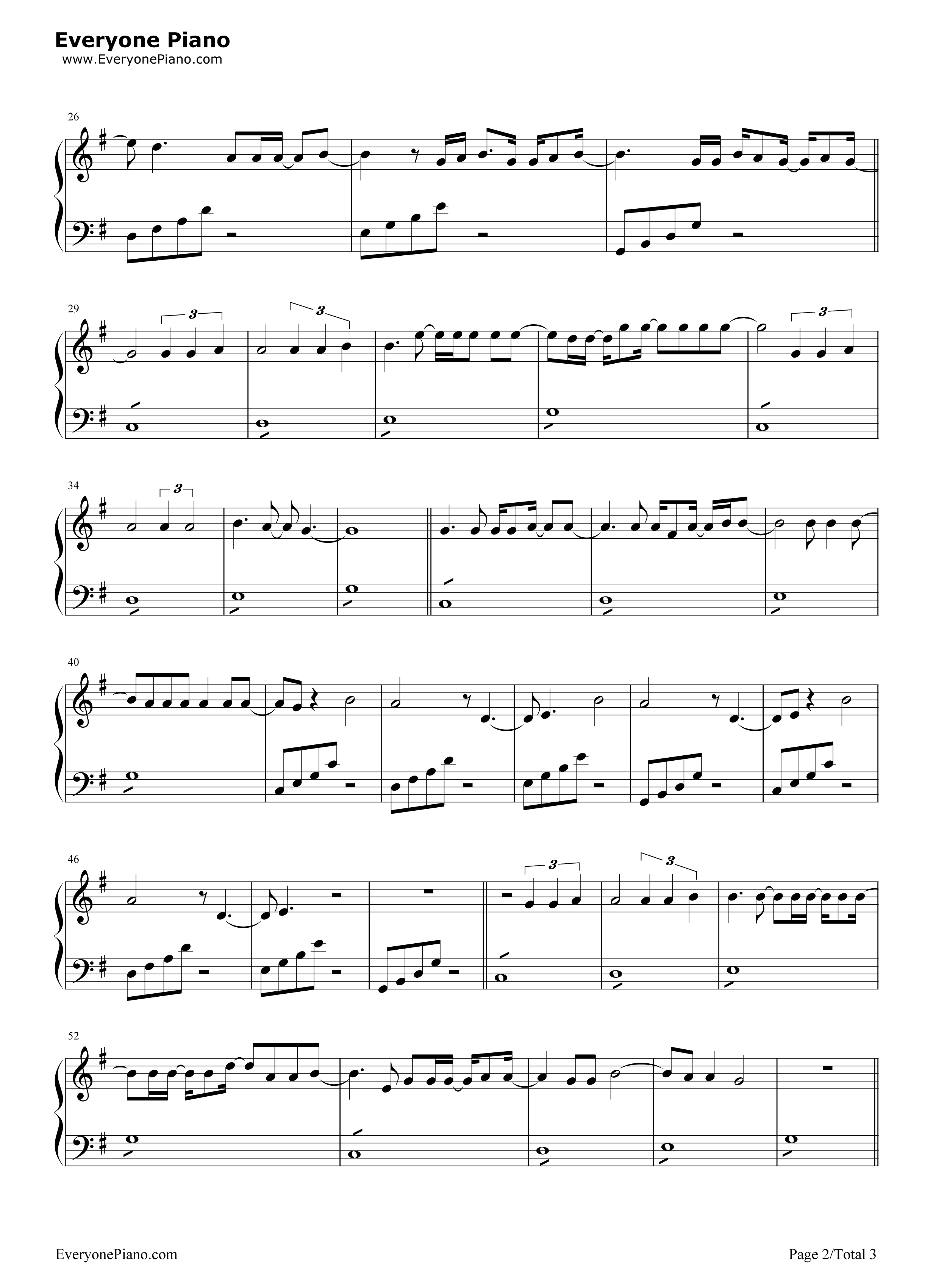 Love Exists钢琴谱-Amy Lee2