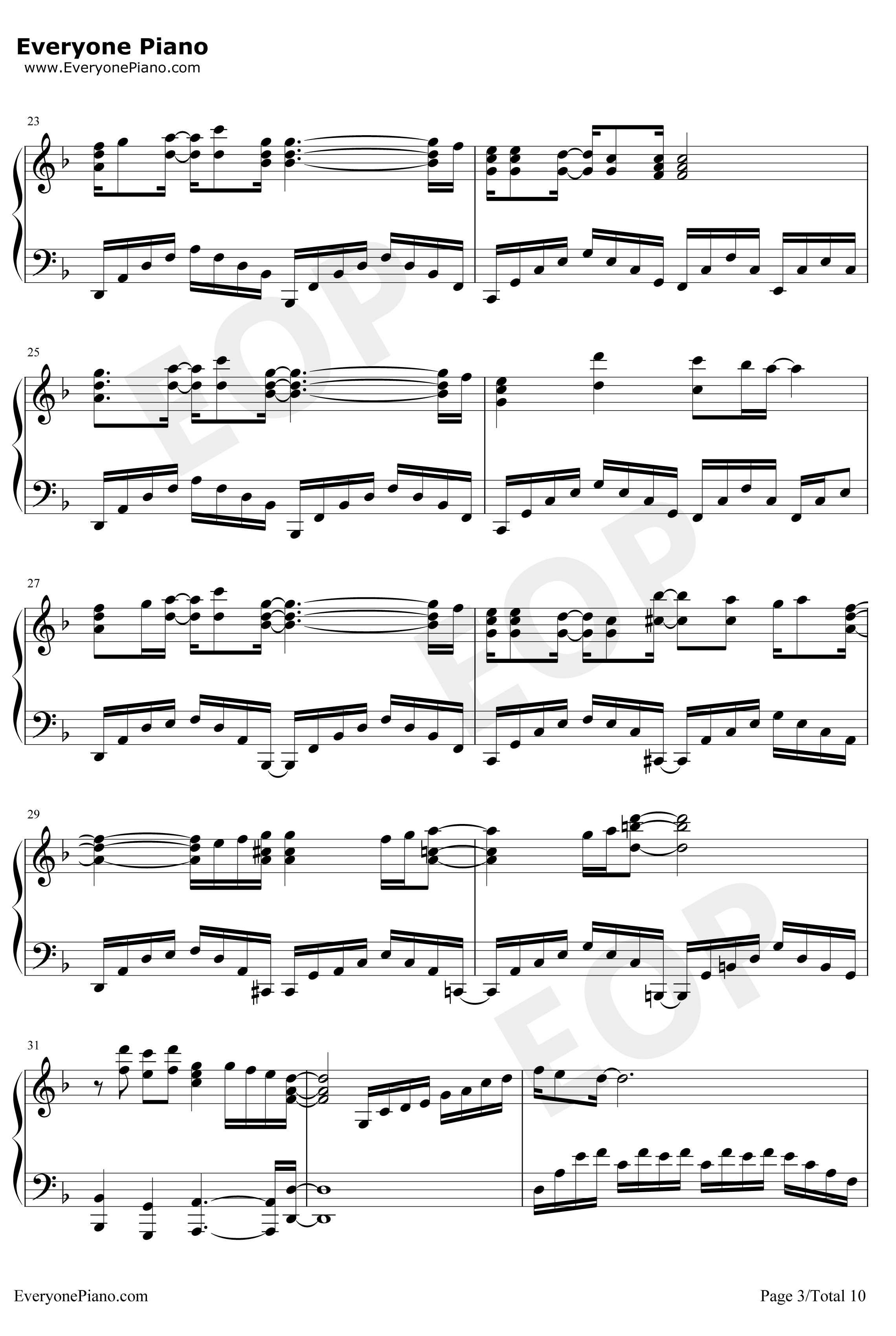 Invisible Date钢琴谱-sweetARMS-约会大作战万由里裁决主题曲3