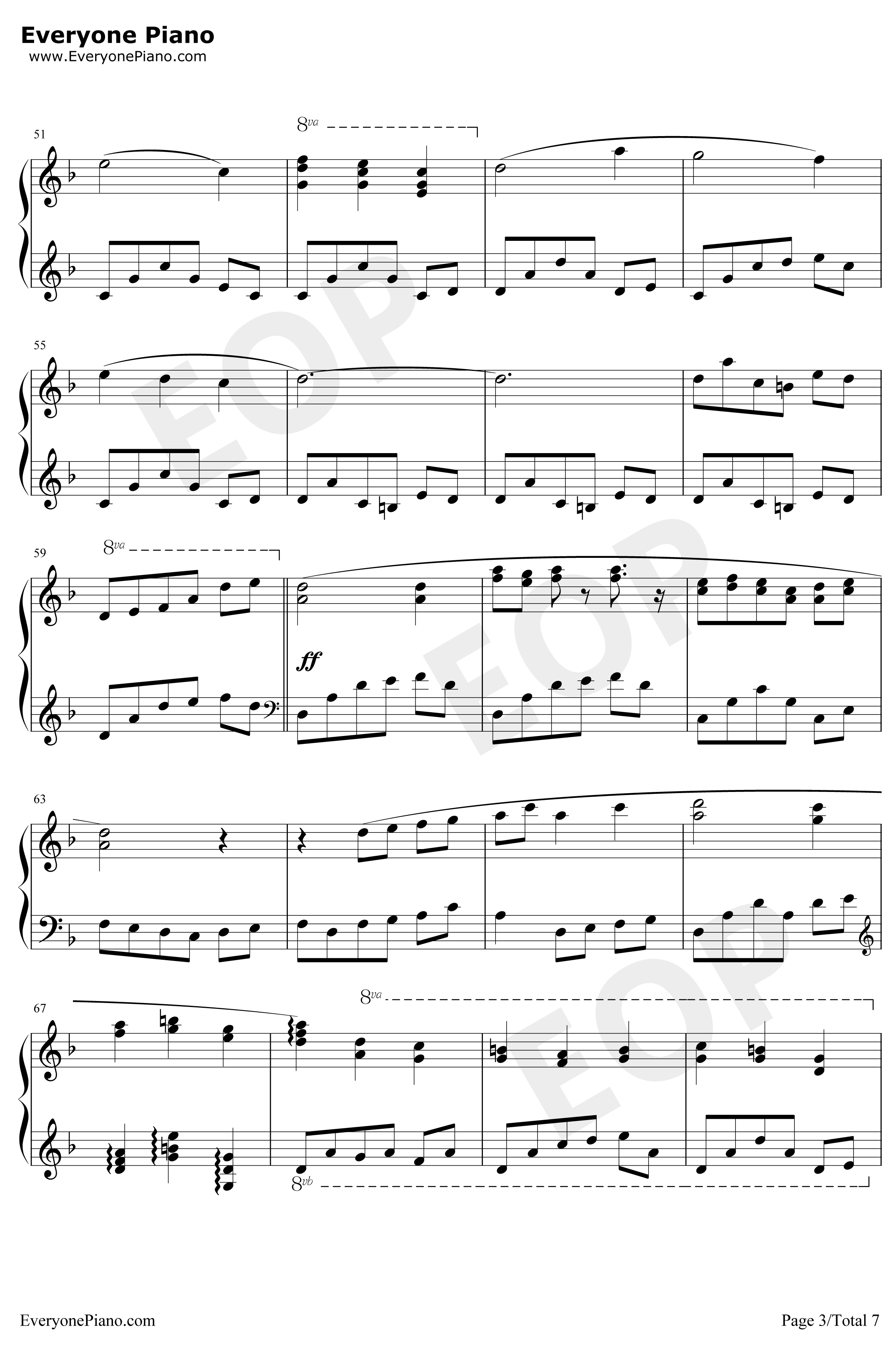 Scarborough Fair钢琴谱-莎拉·布莱曼Sarah Brightman-斯卡布罗集市3