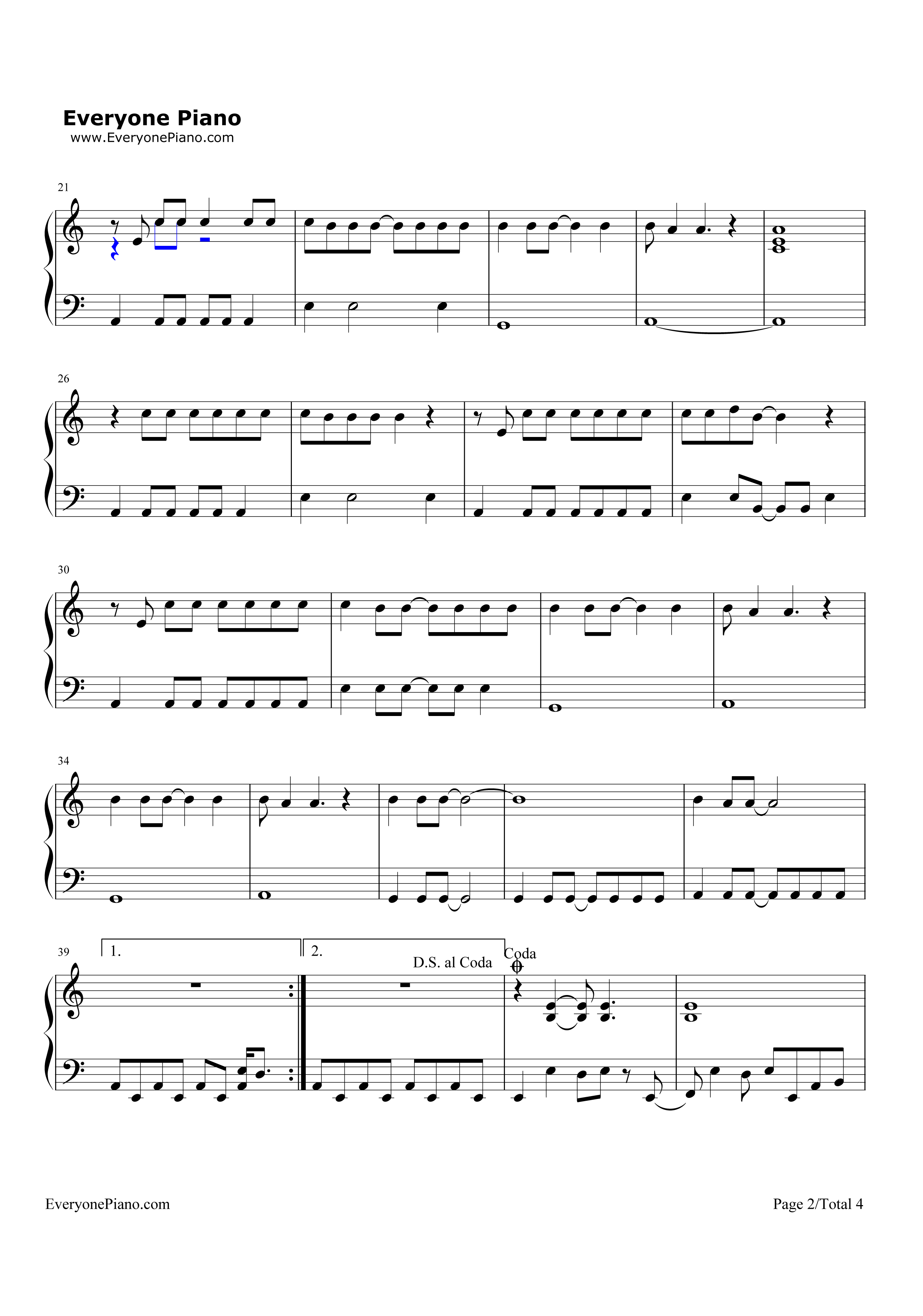 Otherside钢琴谱-Red Hot Chili Peppers2