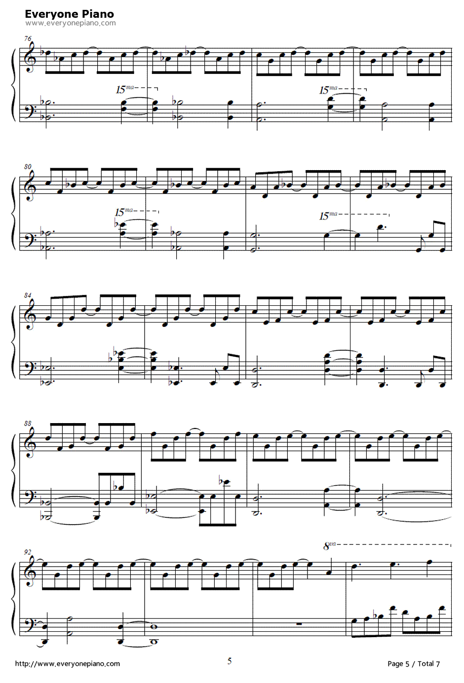 To Far Away Times钢琴谱-Yasunori Mitsuda-《超时空之轮》片尾曲5