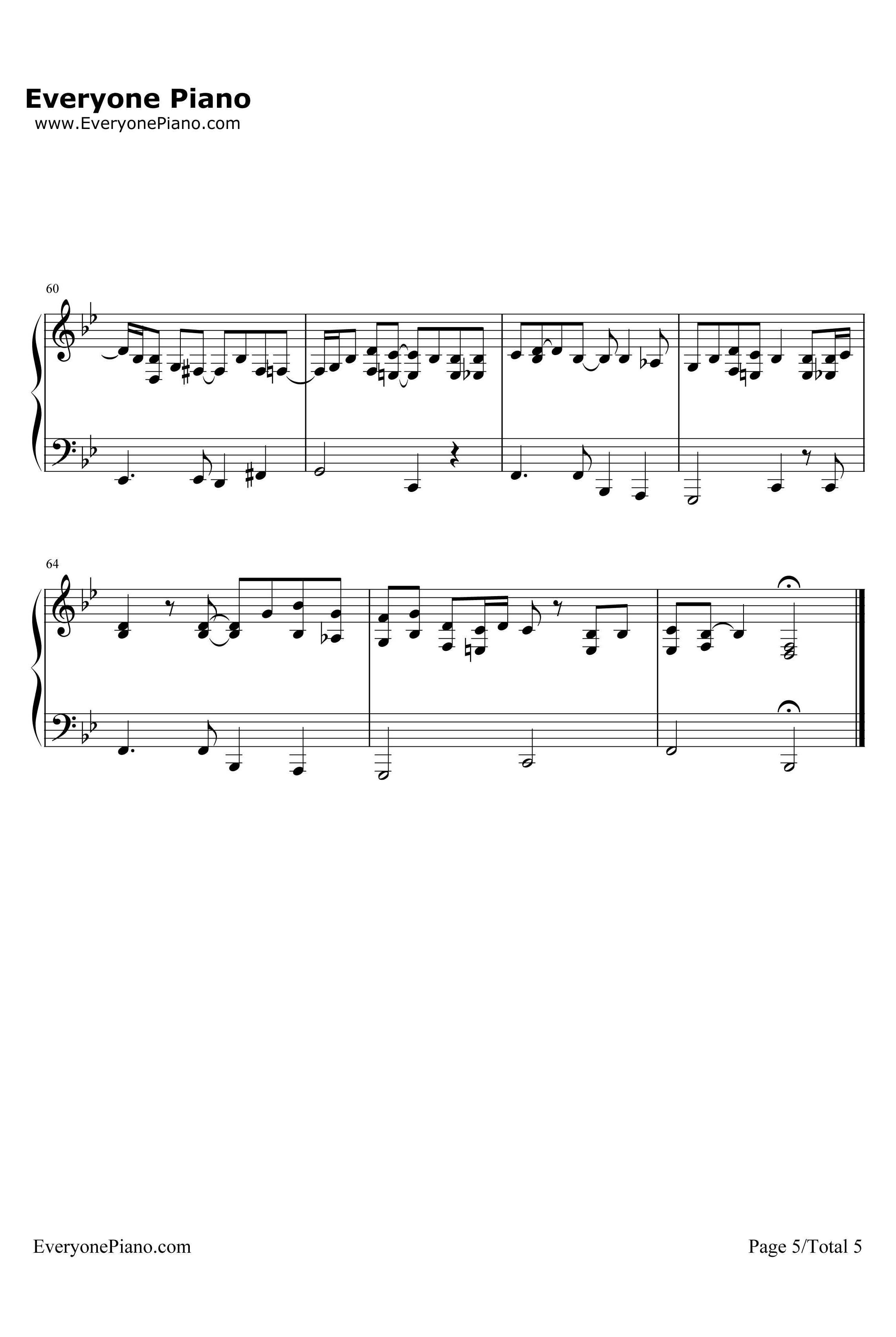 Don't Know Why钢琴谱-NorahJones　诺拉·琼斯　5