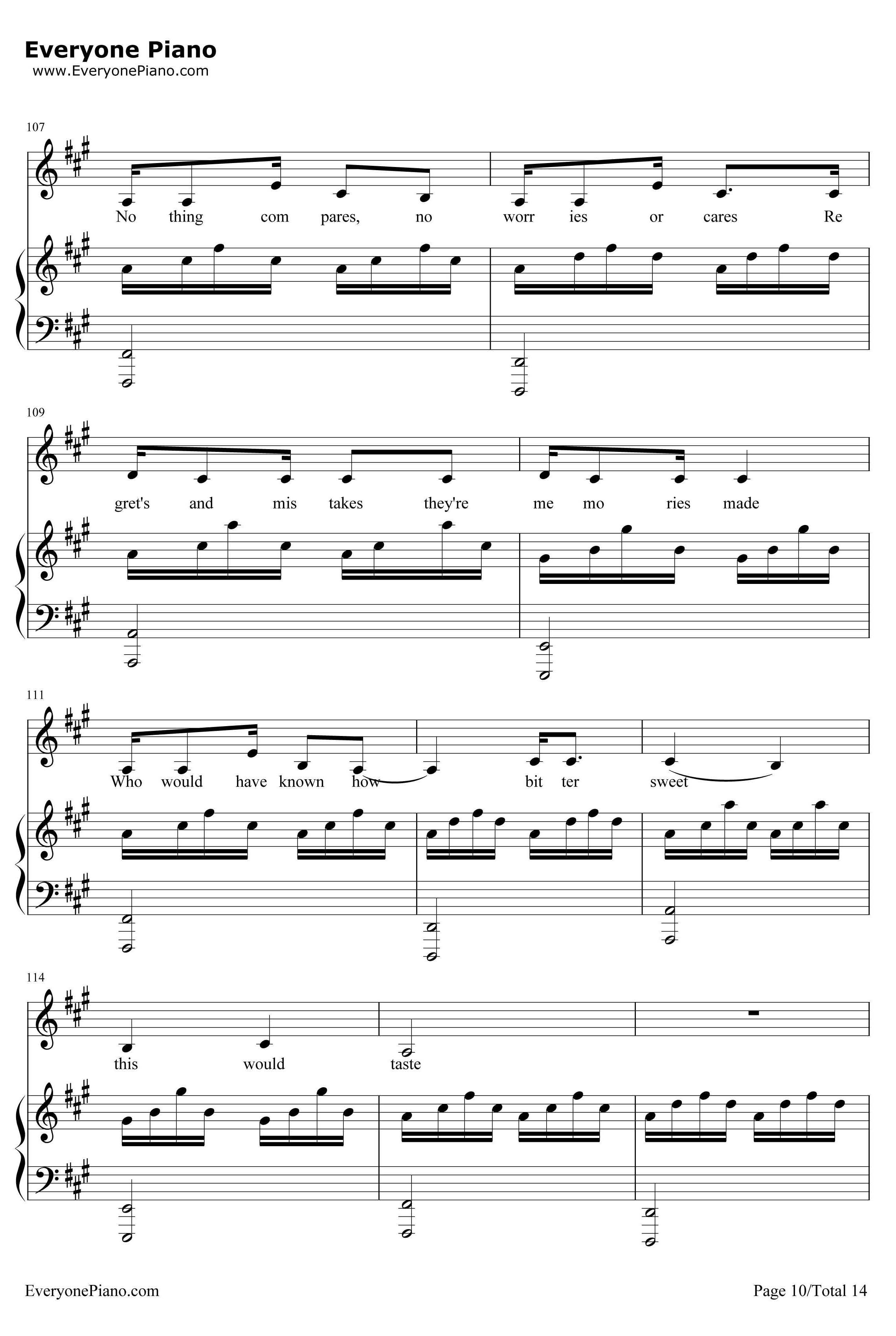Someone like You钢琴谱-Adele-弹唱版10