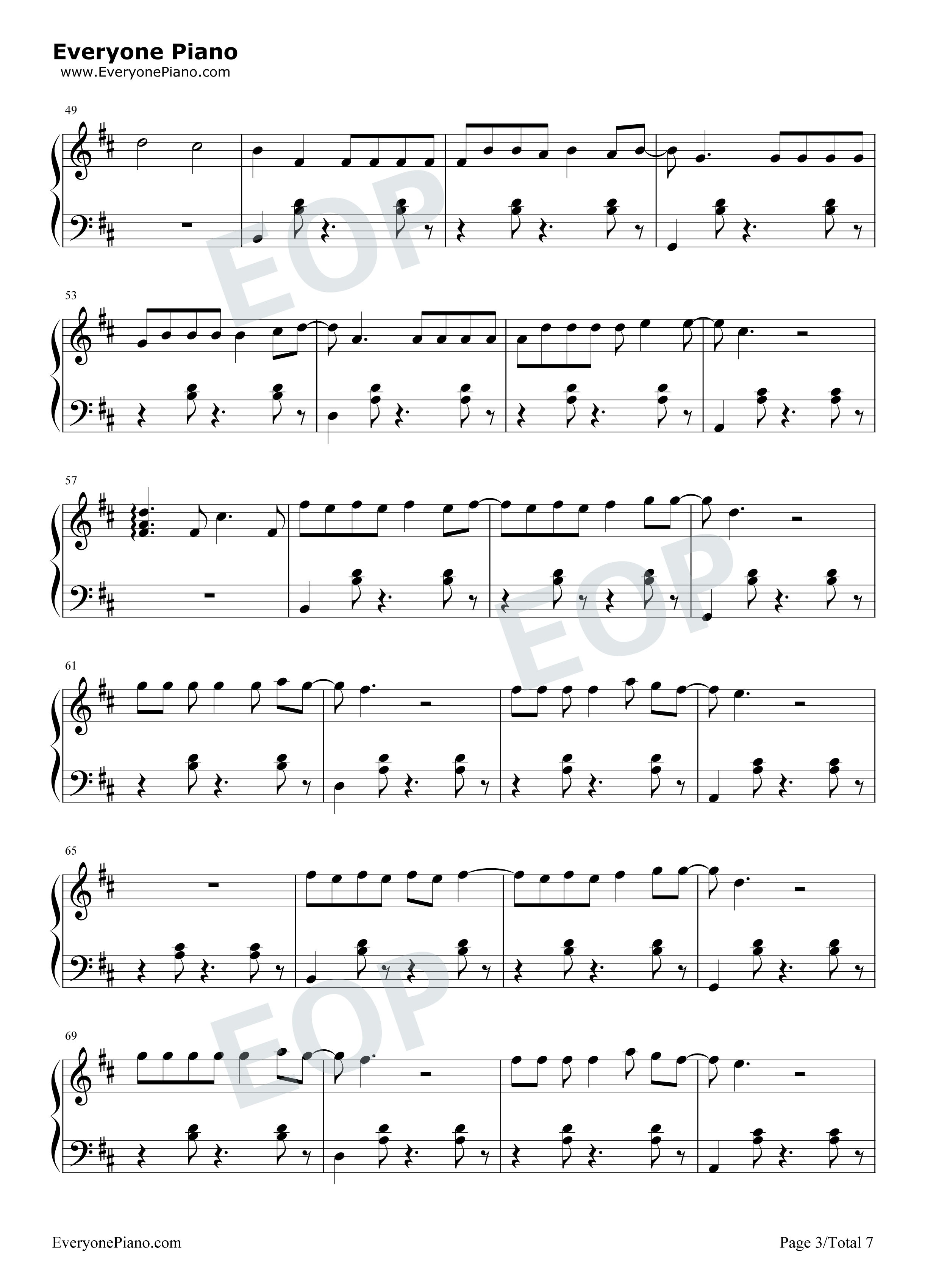 Despacito钢琴谱-Luis Fonsi Daddy Yankee3