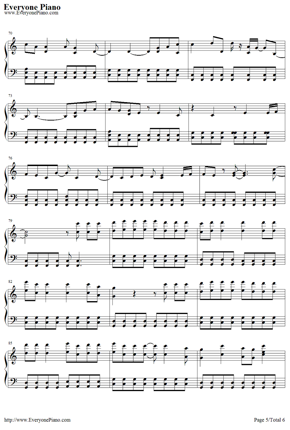 Dust钢琴谱-EliYoungBand5