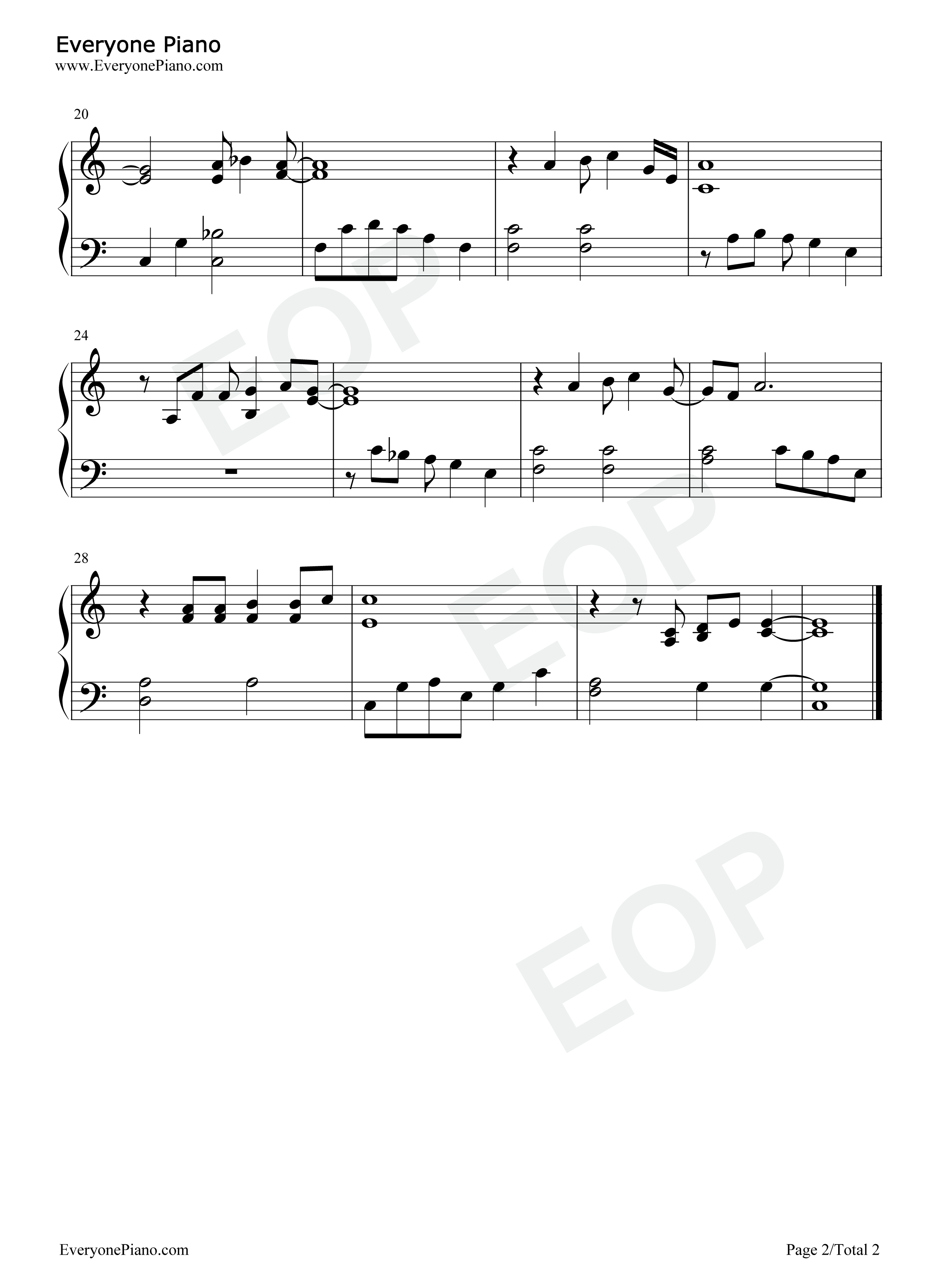 The Long and Winding Road钢琴谱-The Beatles2