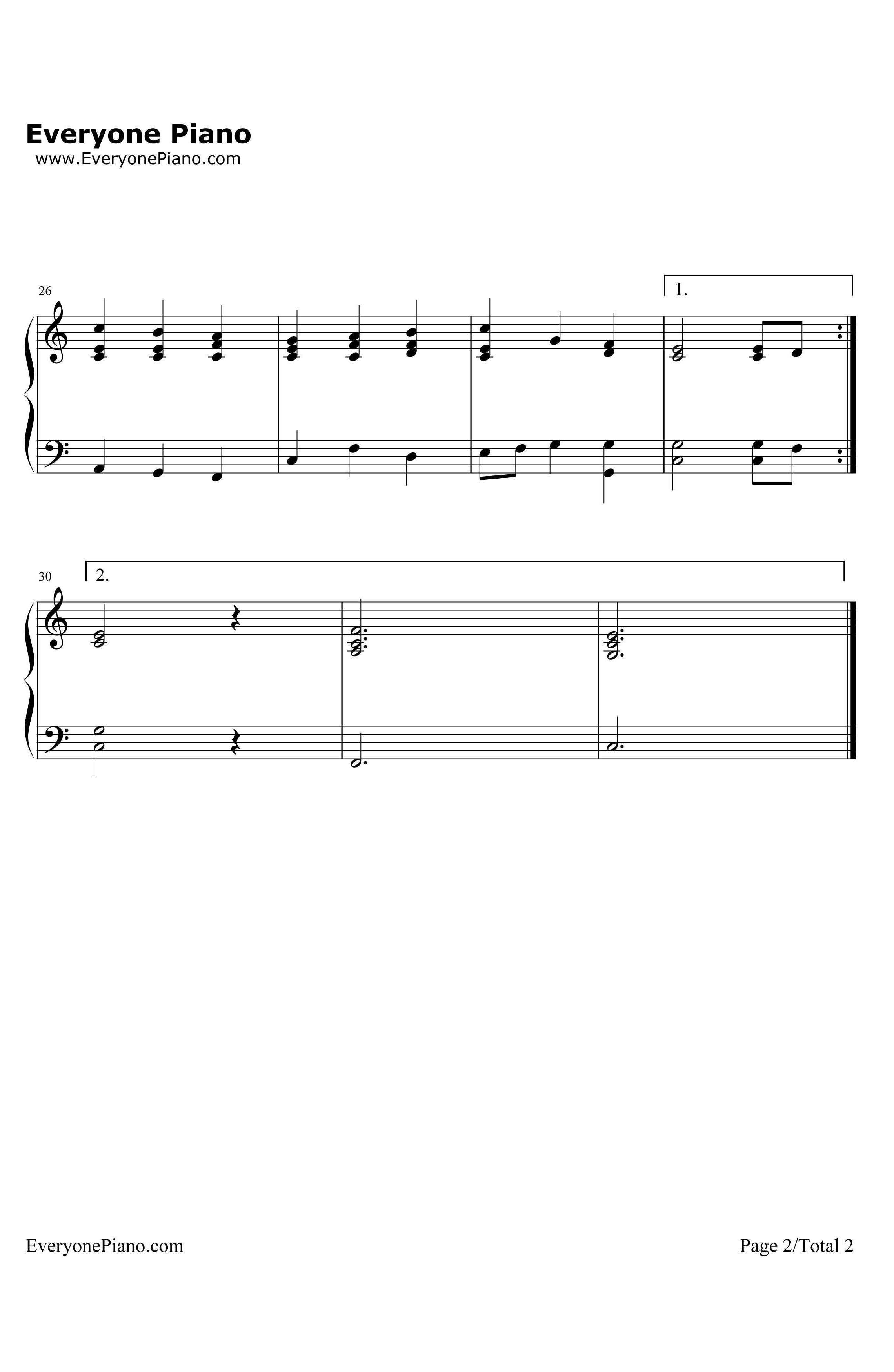 The First Noel钢琴谱-JohnStainer-圣诞歌曲2