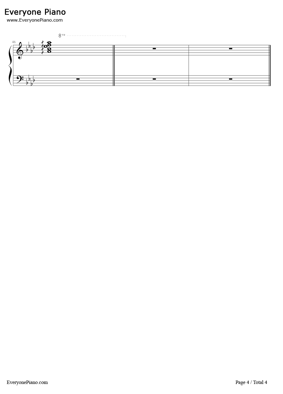 当爱已成往事钢琴谱-林忆莲李宗盛-霸王别姬主题曲4