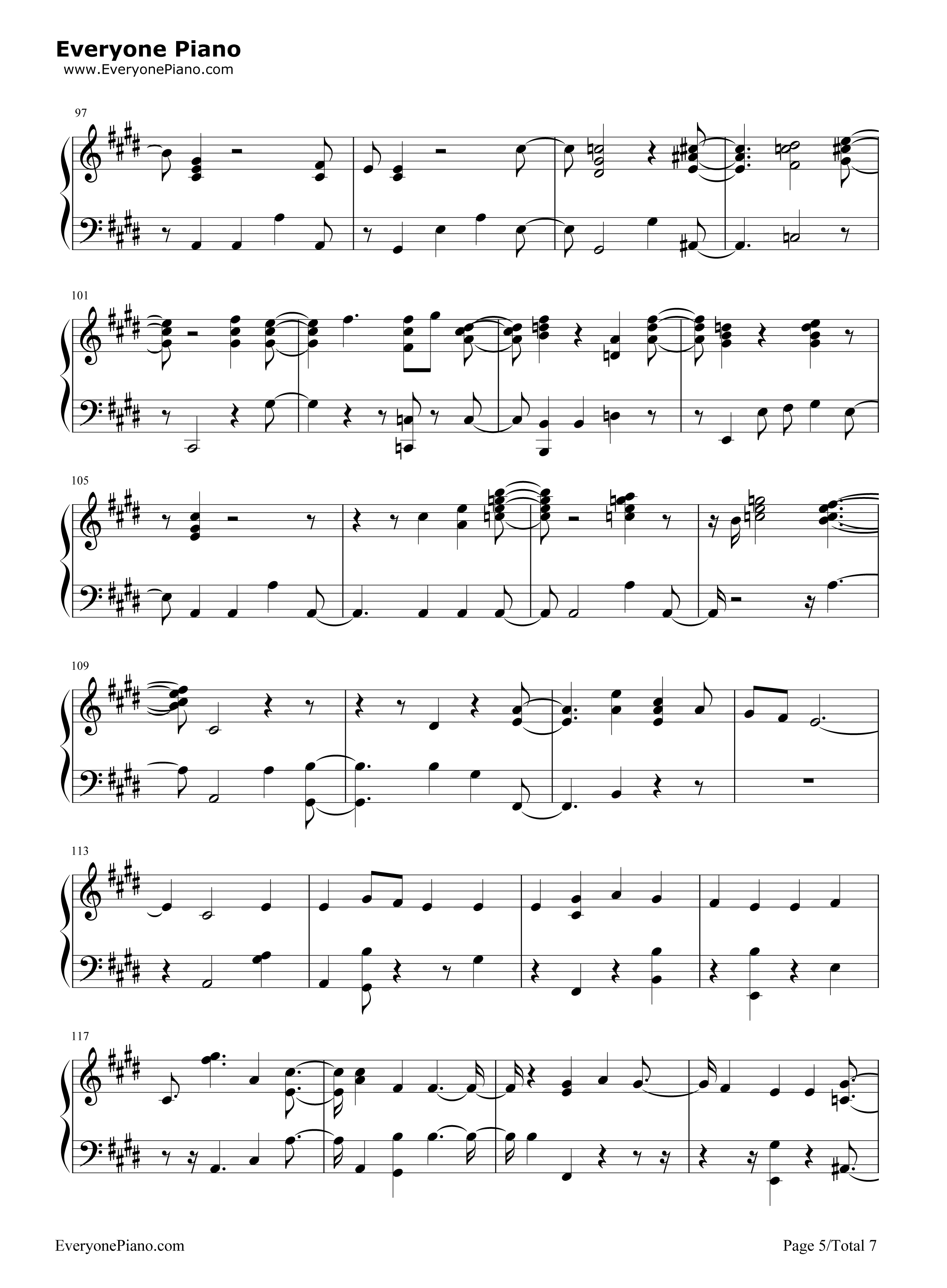 Change钢琴谱-Charlie Puth James Taylor5