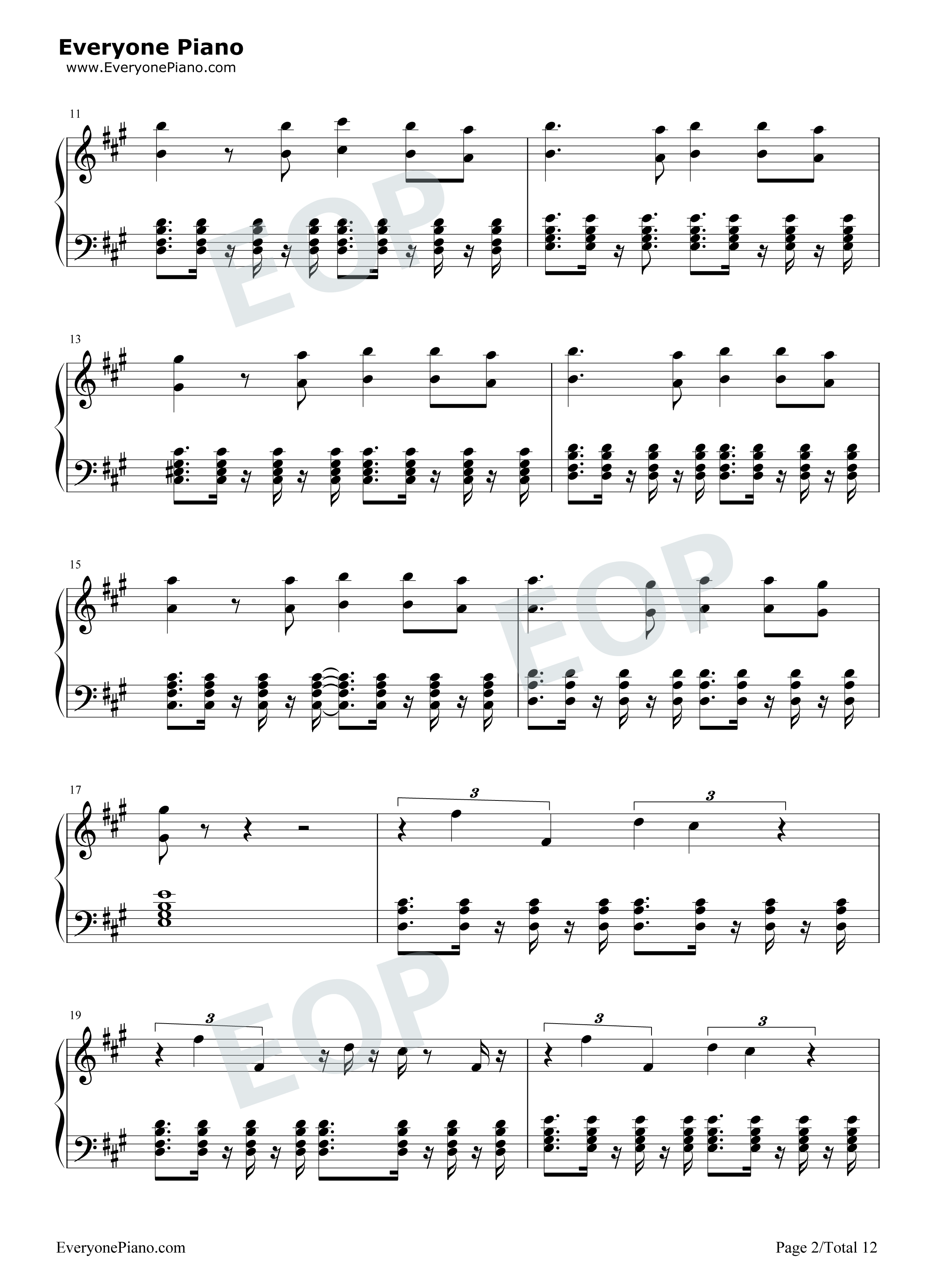 We Are One (Ole Ola)钢琴谱-Pitbull2