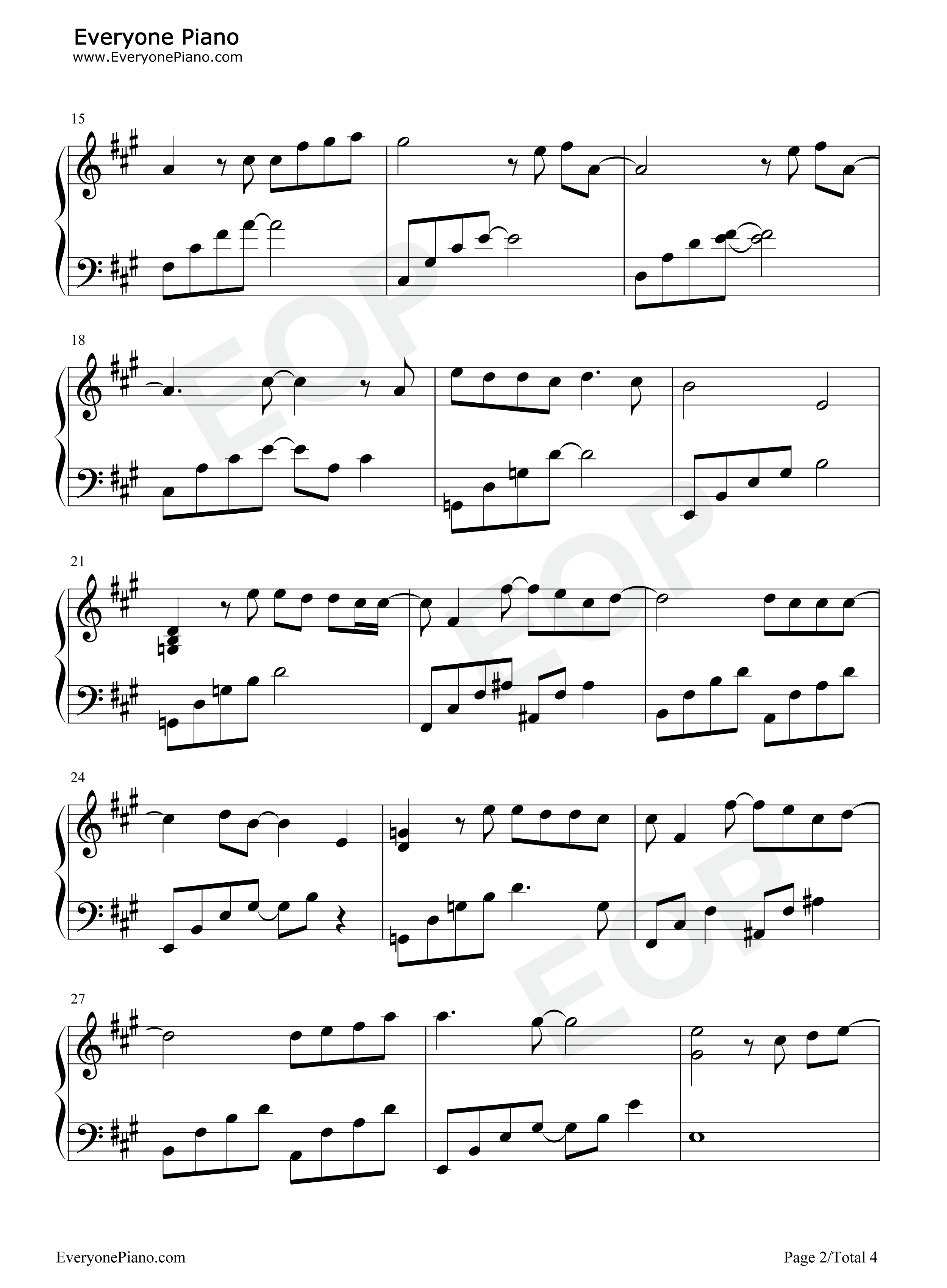 Reason钢琴谱-李闰珉 Yiruma2