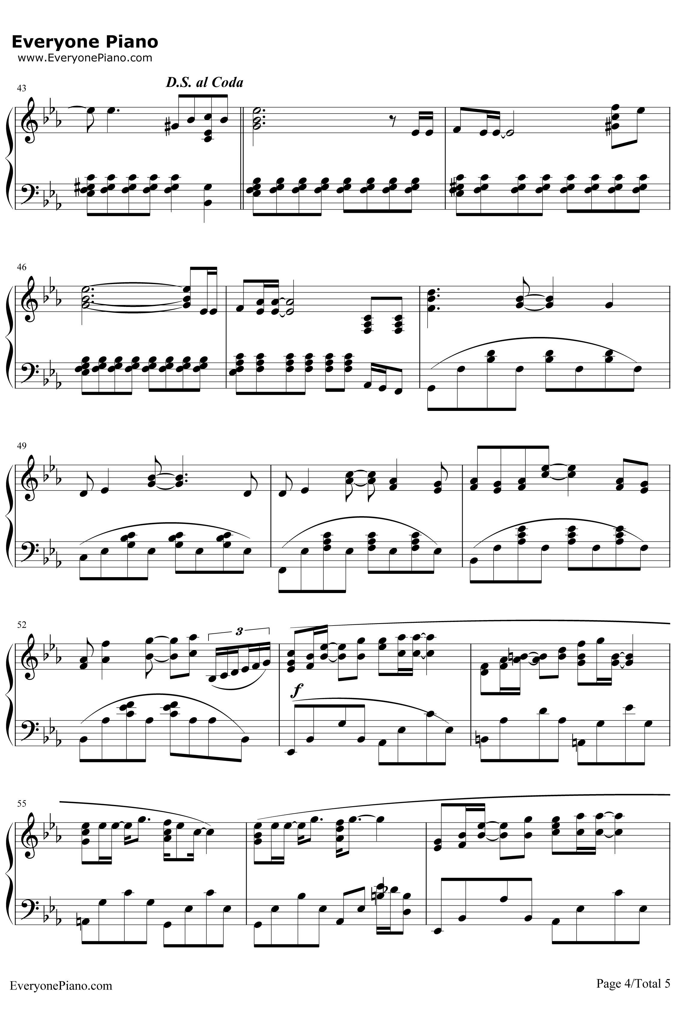 Say Yes钢琴谱-李代沫-电影101次求婚主题曲4