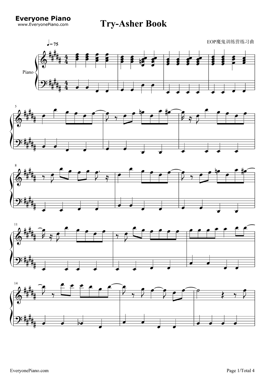 Try钢琴谱-AsherBook1