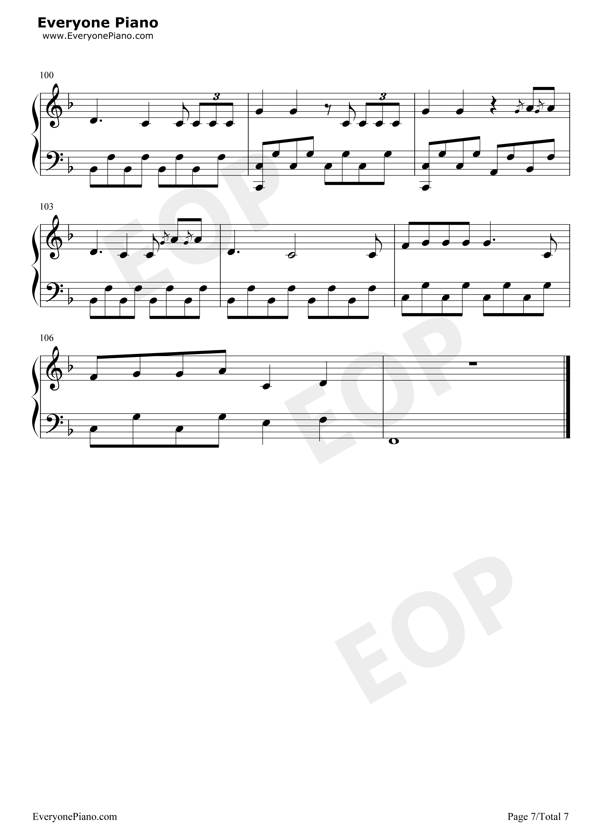 The Last Time钢琴谱-The Script7
