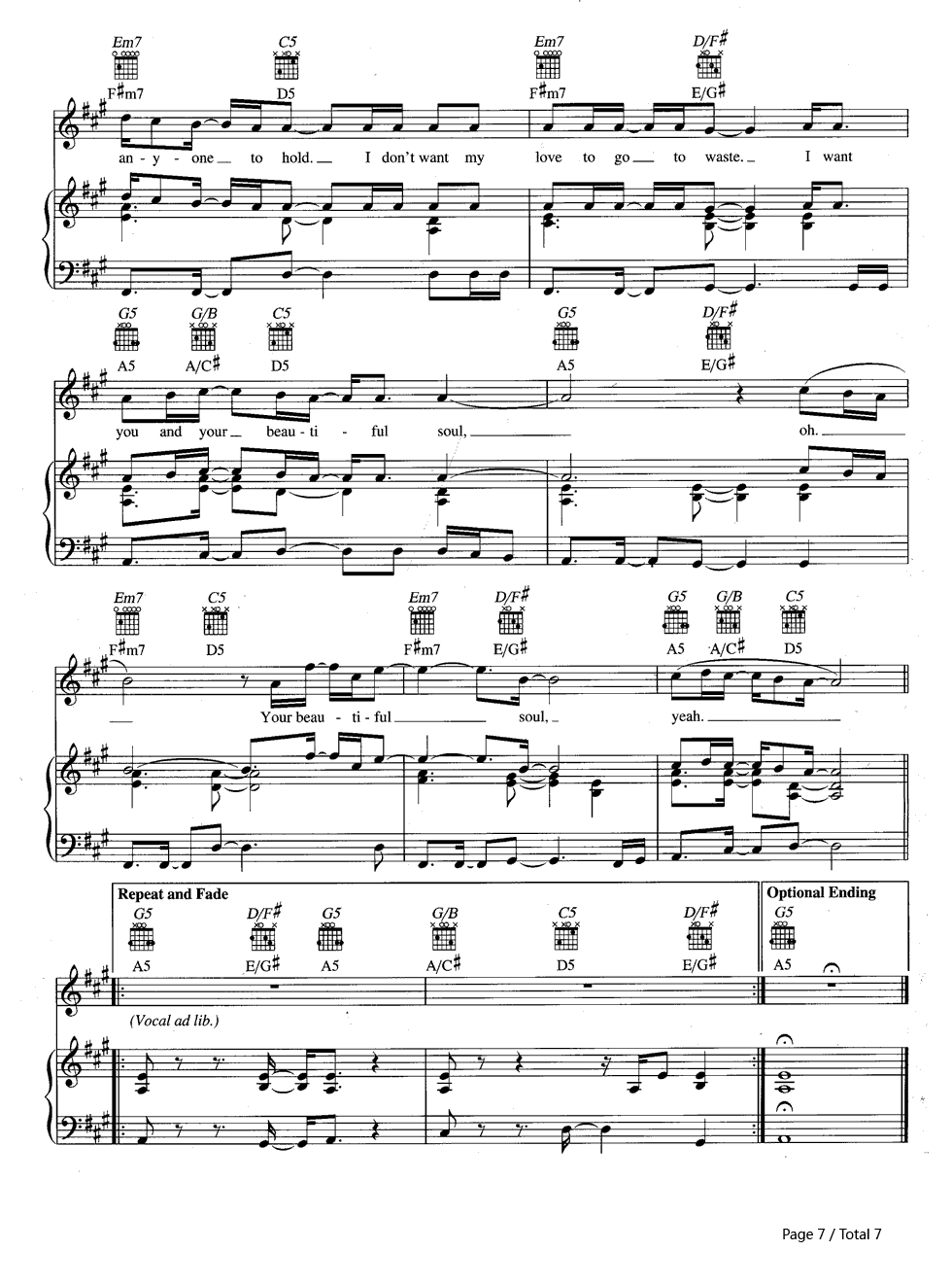 Beautiful Soul钢琴谱-Jesse McCartney7
