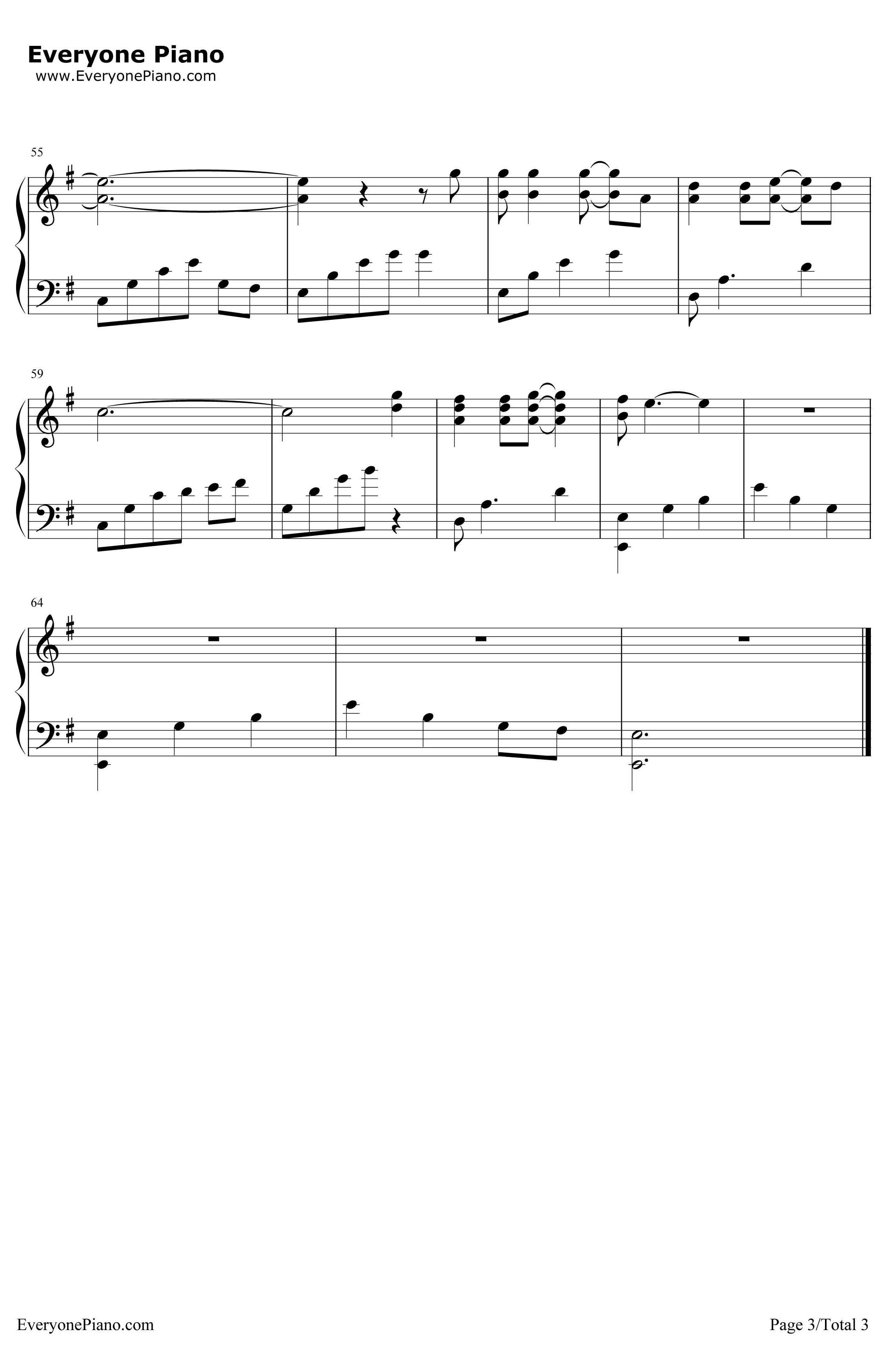 Nothing Else Matters钢琴谱-Metallica3