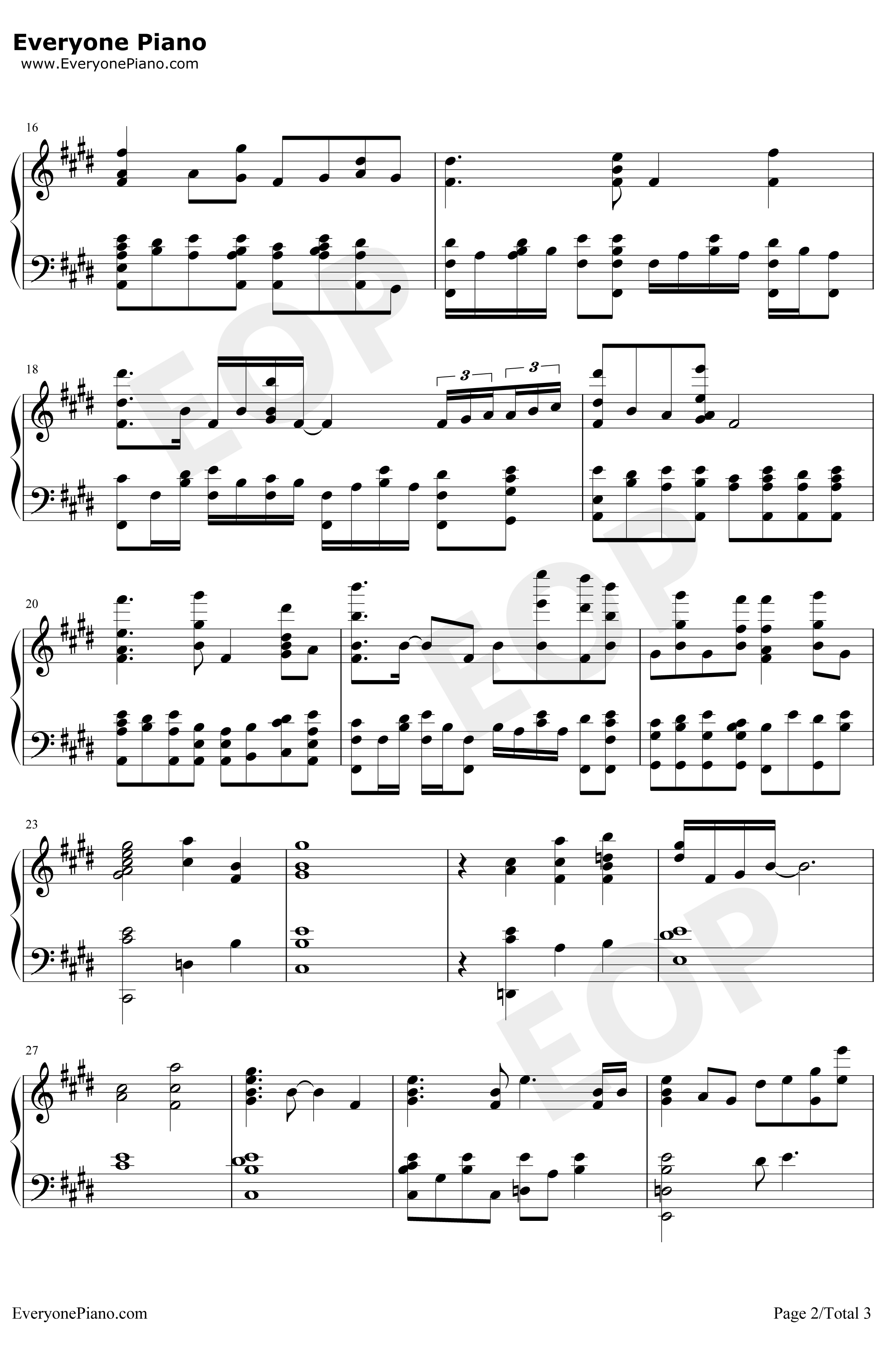 手つかずの感情钢琴谱-中山真斗-好听版2