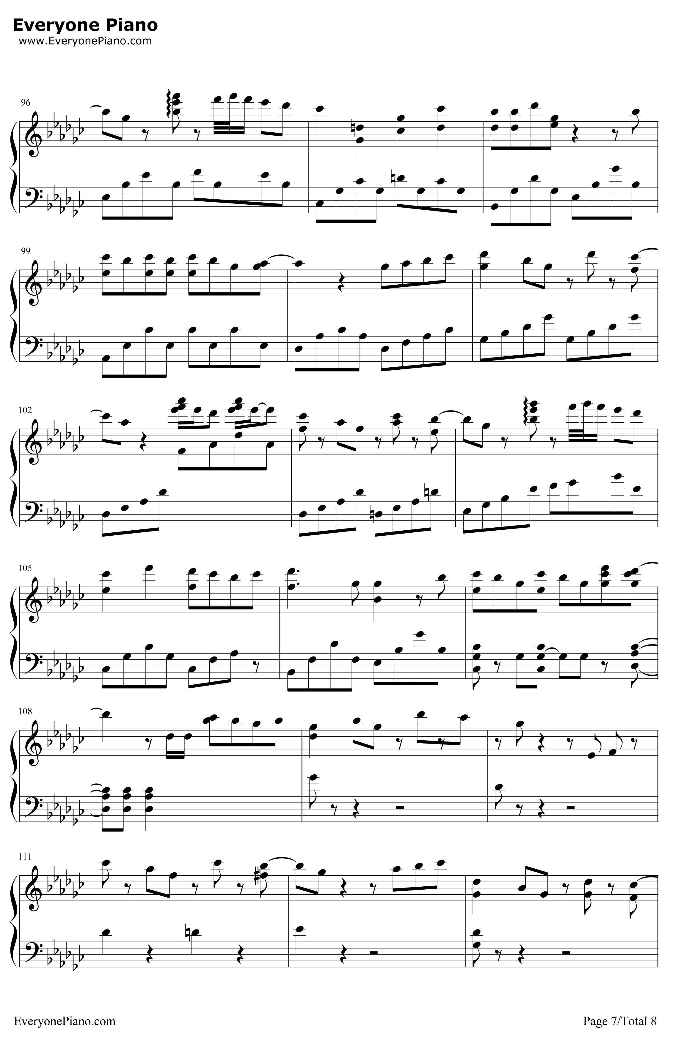龙猫主题曲钢琴谱-宫崎骏-宫崎骏动画7