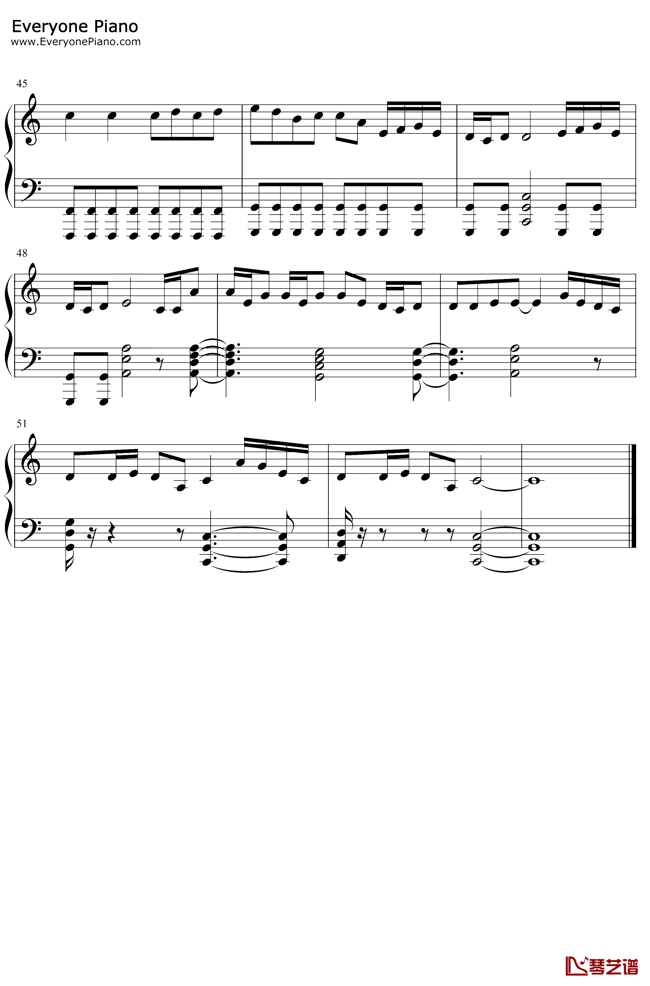 JesusInLA钢琴谱 AlecBenjamin4