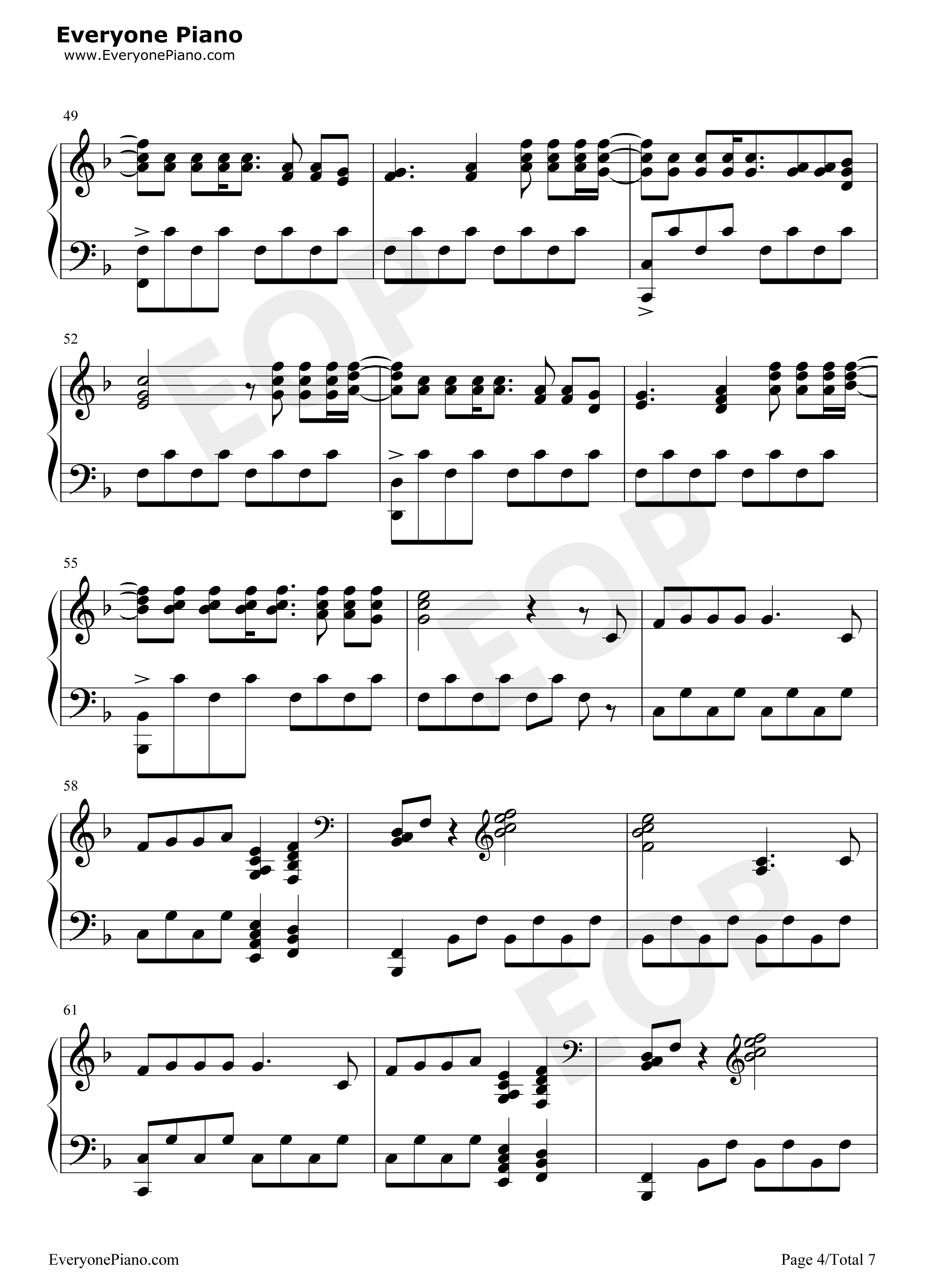 The Last Time钢琴谱-The Script4