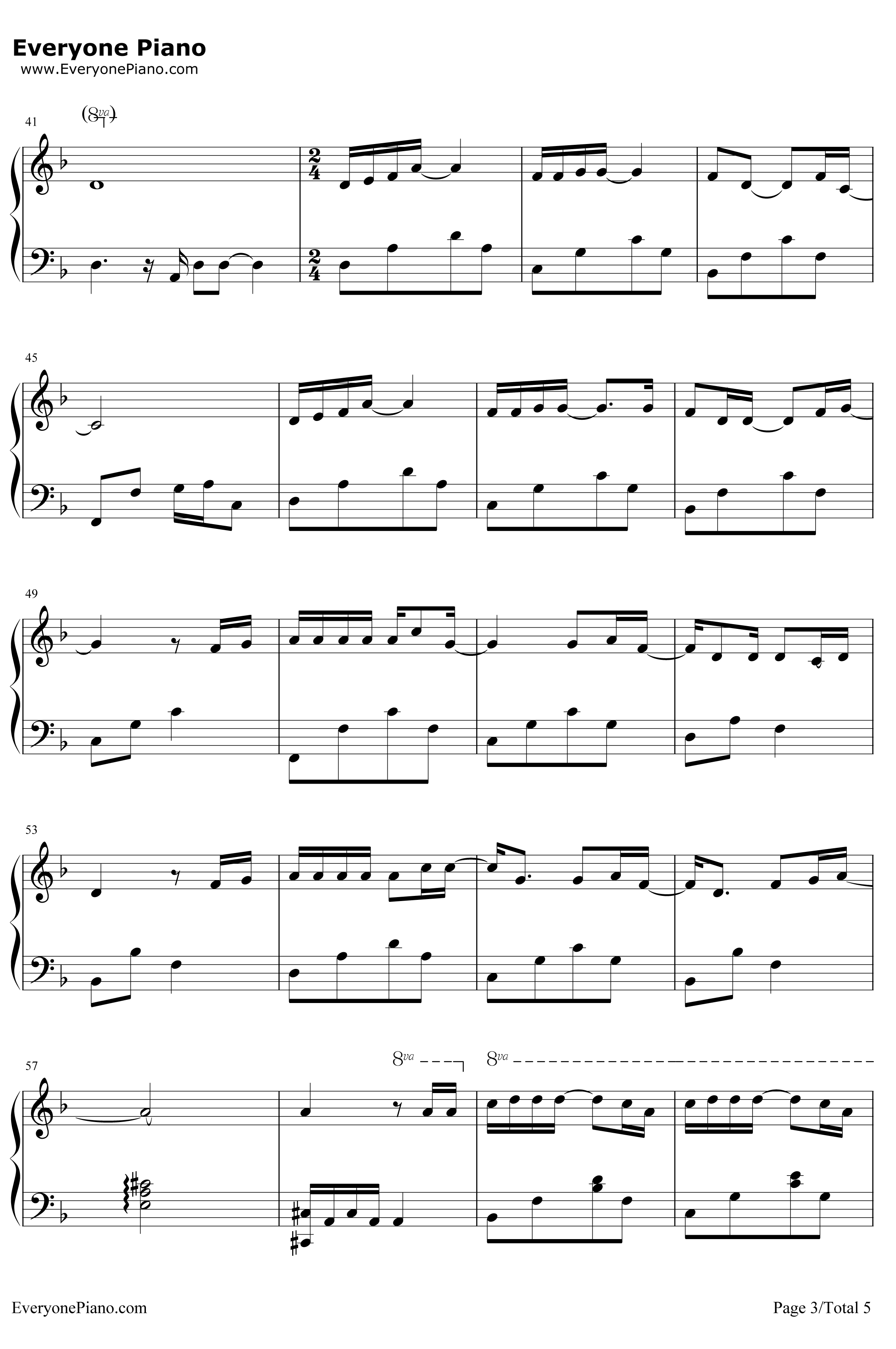 等一分钟钢琴谱 -徐誉滕3