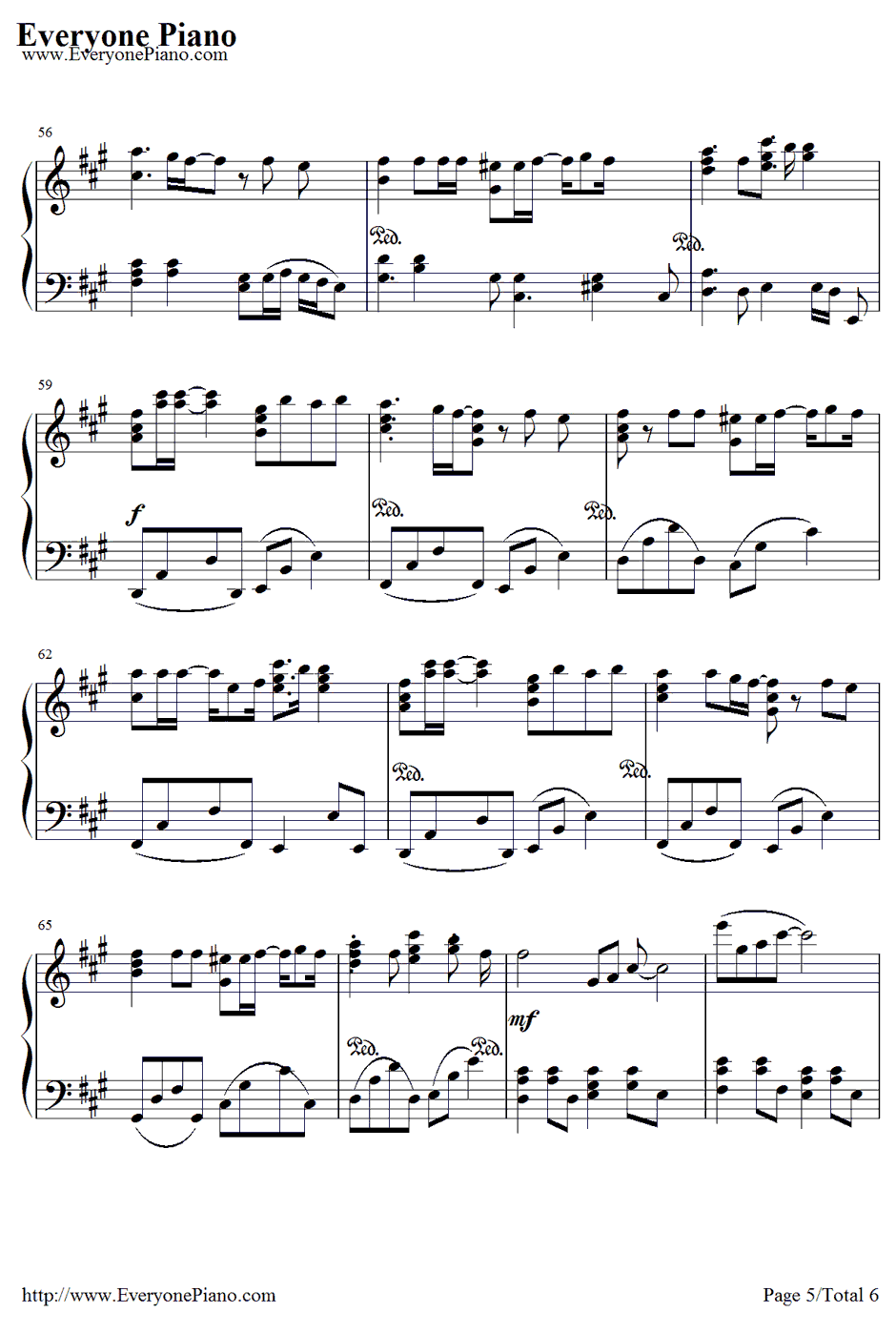 CAROLS钢琴谱-滨崎步-滨崎步5