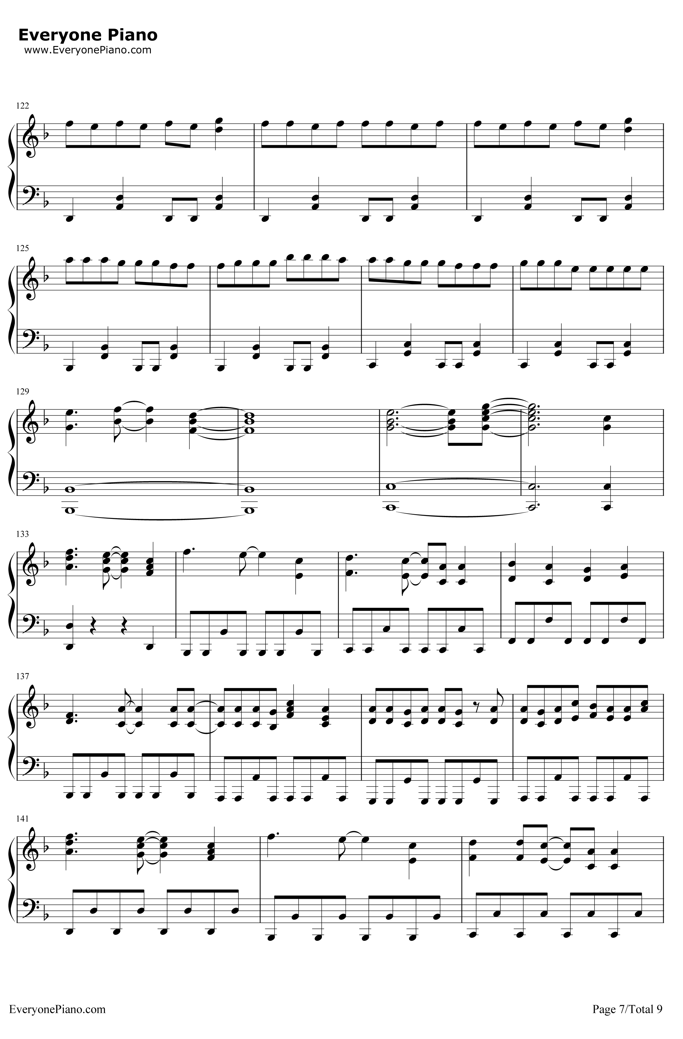 からくり卍ばーすと钢琴谱-镜音リンAppend7
