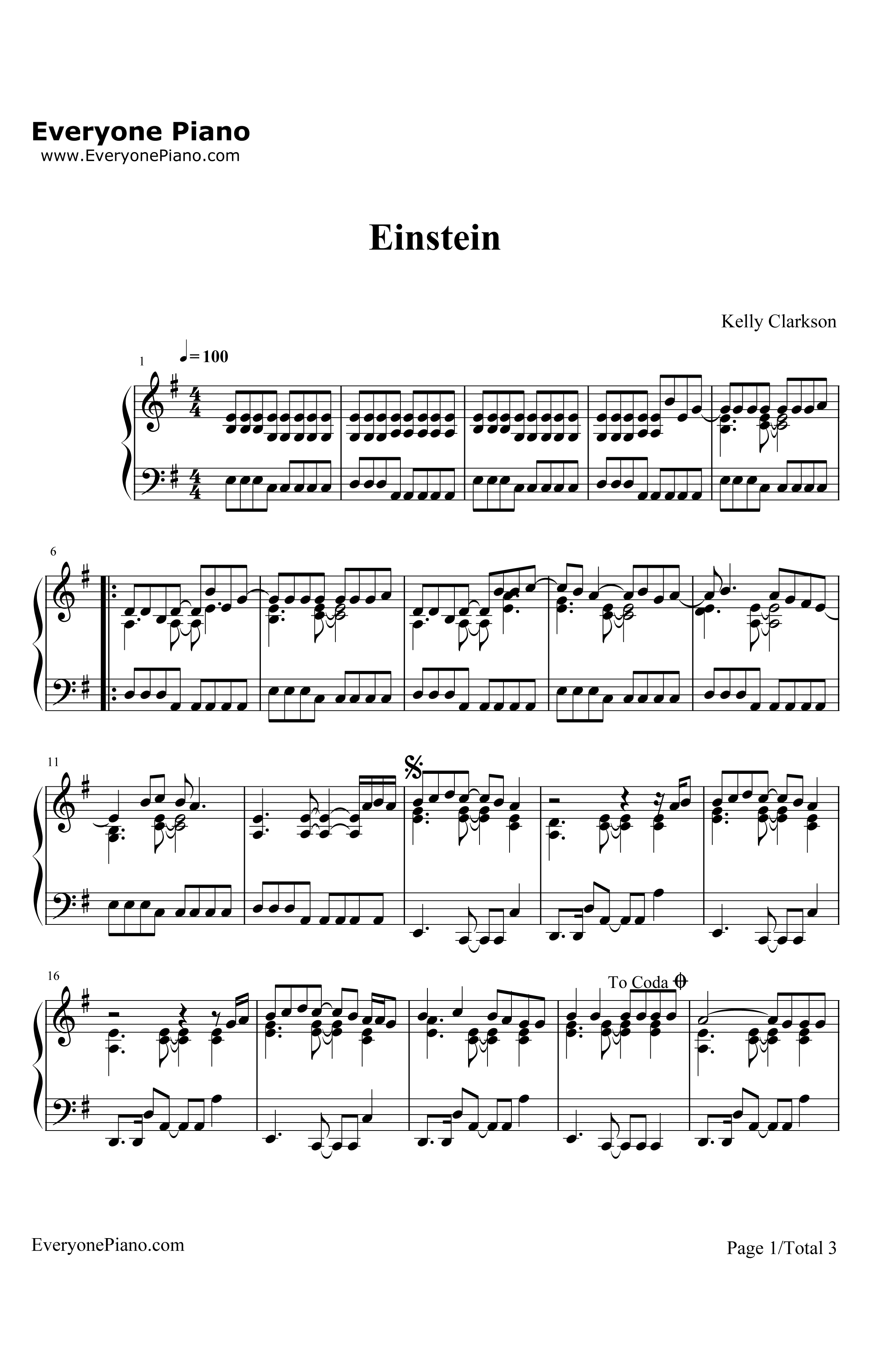 Einstein钢琴谱-KellyClarkson1