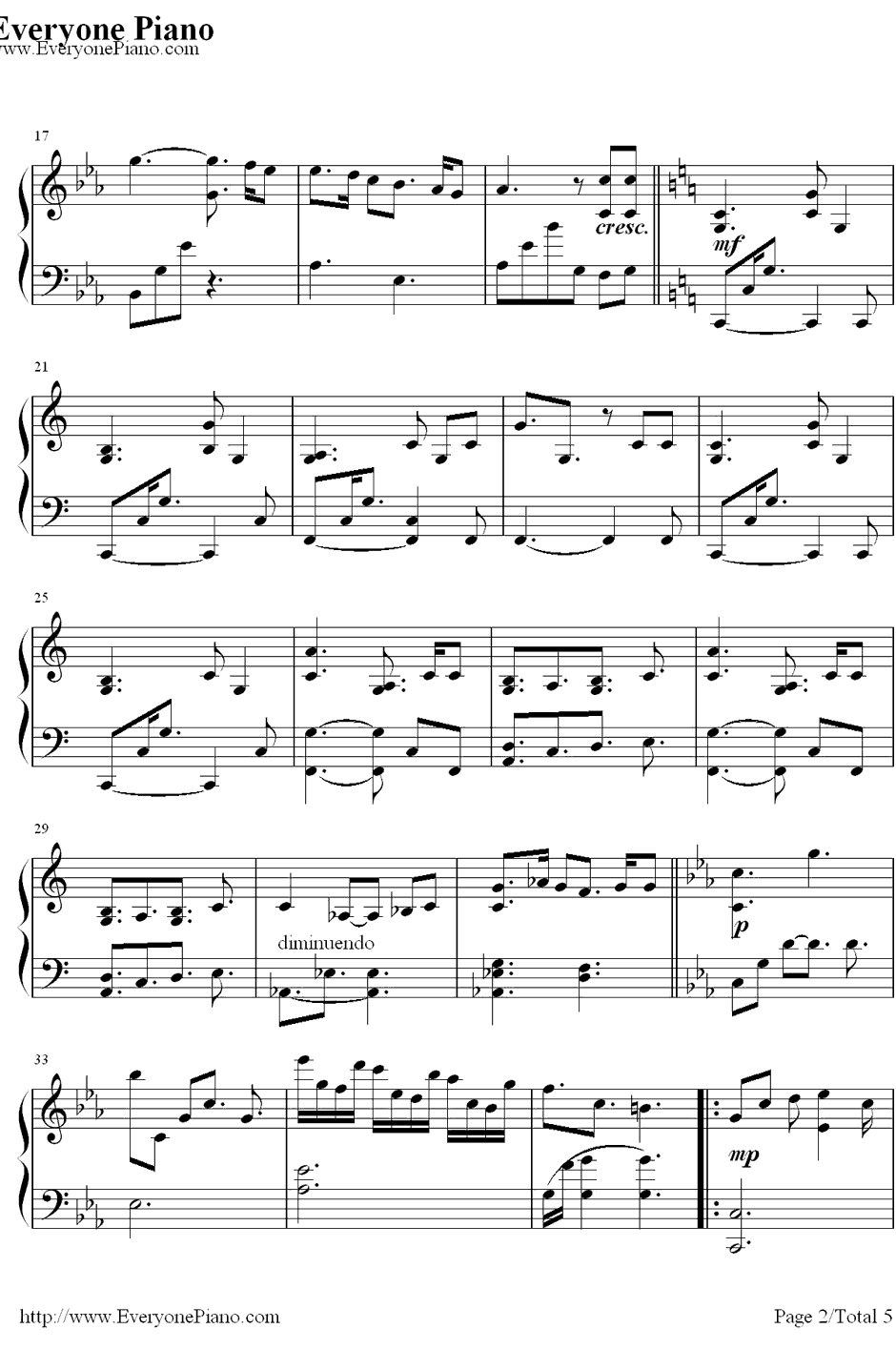 Only Hope钢琴谱-MandyMoore-初恋的回忆插曲2