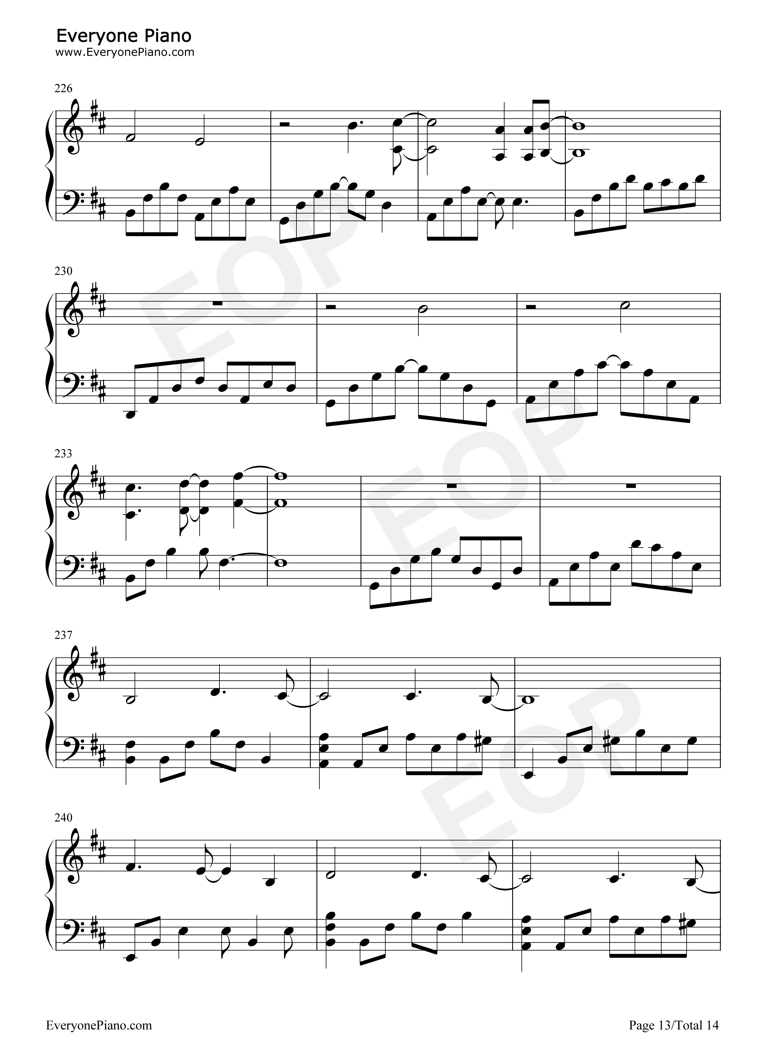 Far From Heaven钢琴谱-Evanescence13