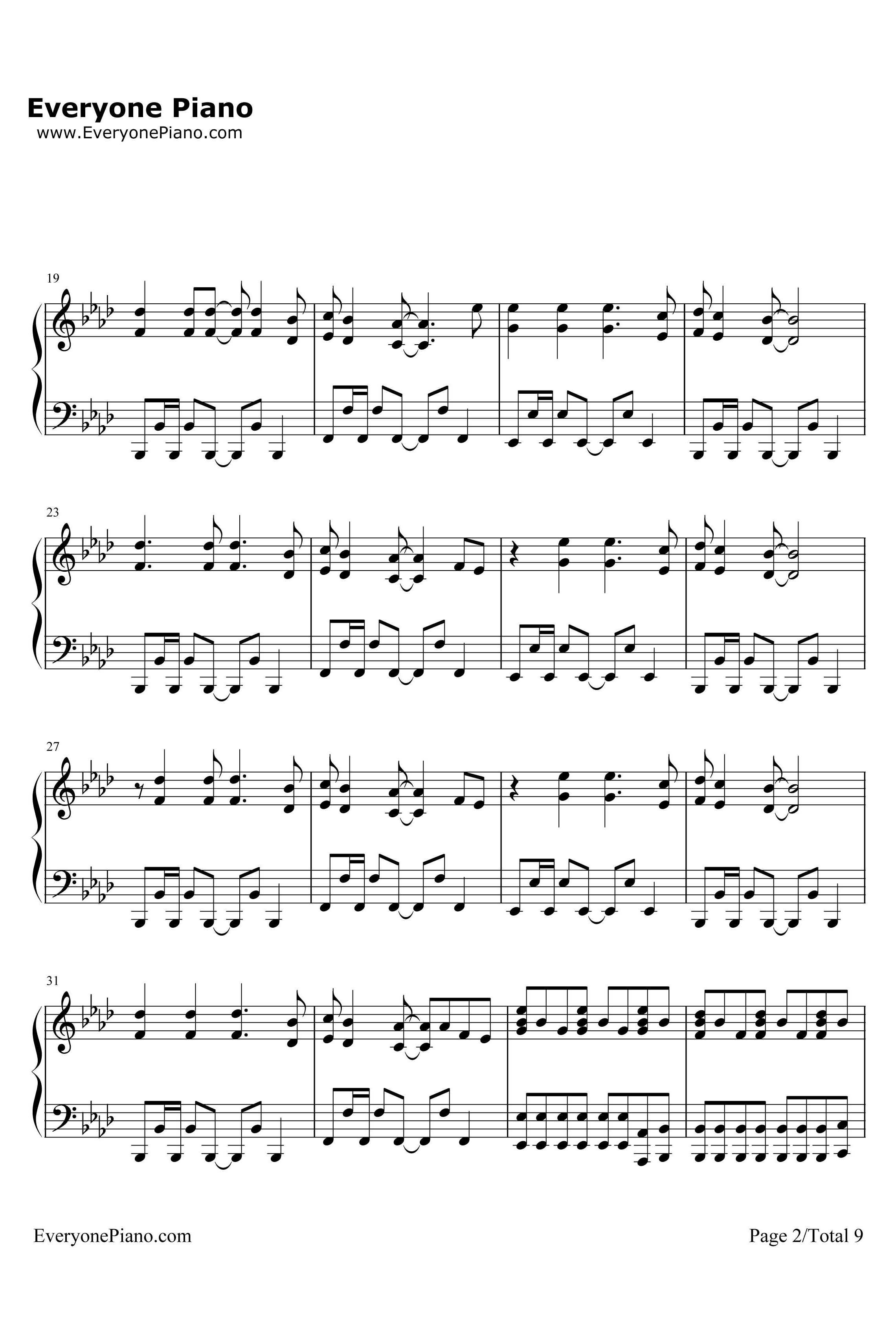 Clocks钢琴谱-Coldplay2