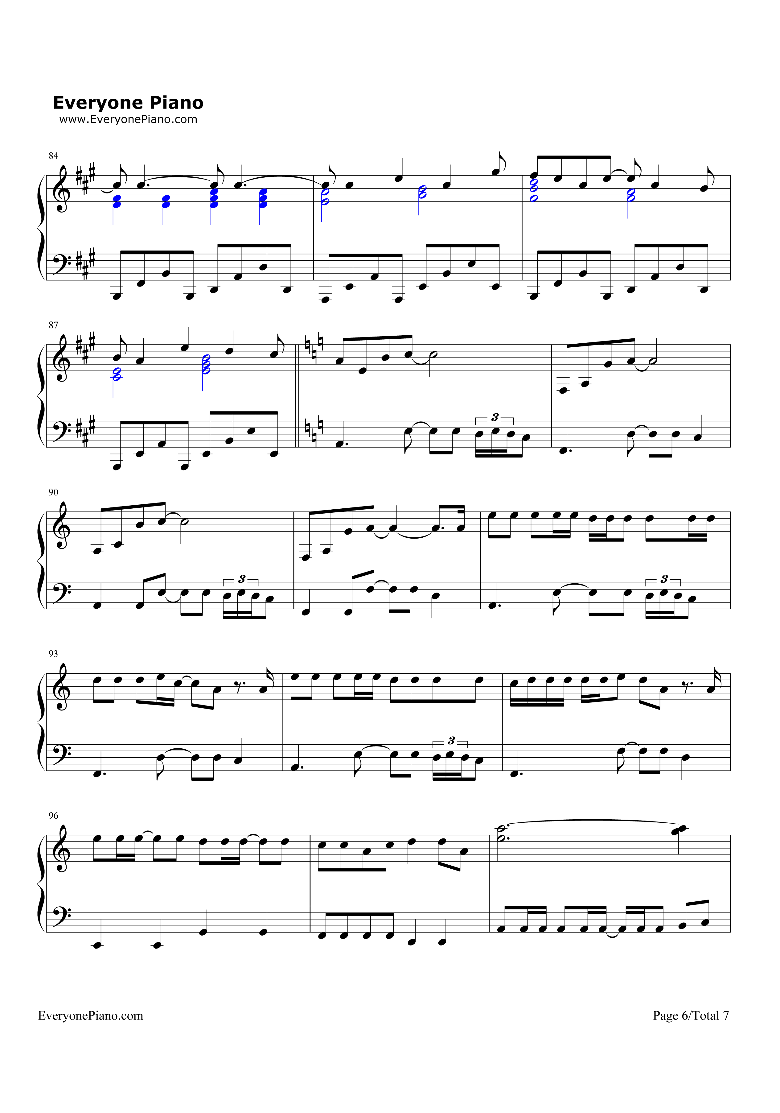 Californication钢琴谱-Red Hot Chili Peppers6