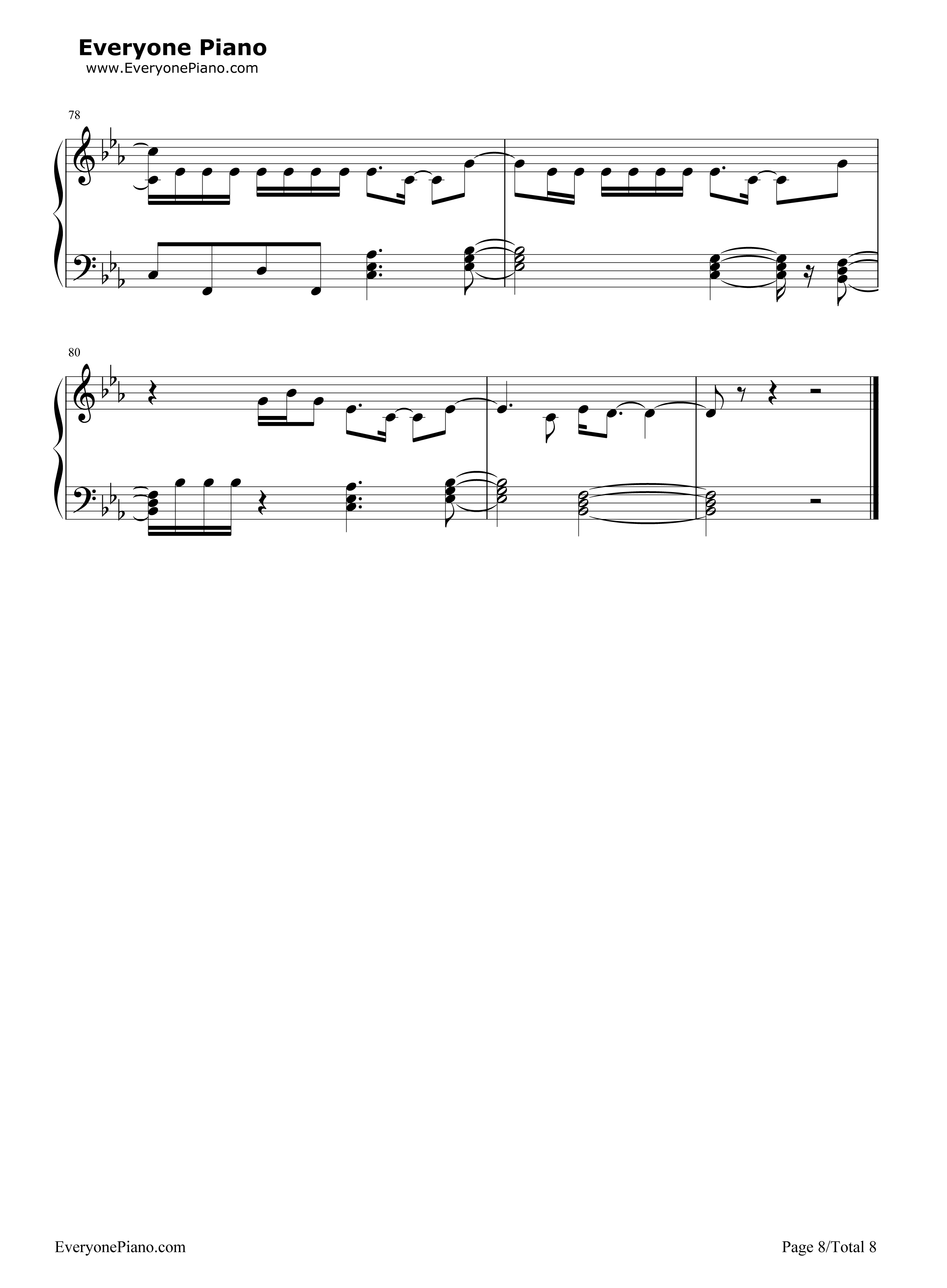 Superheroes钢琴谱-The Script8