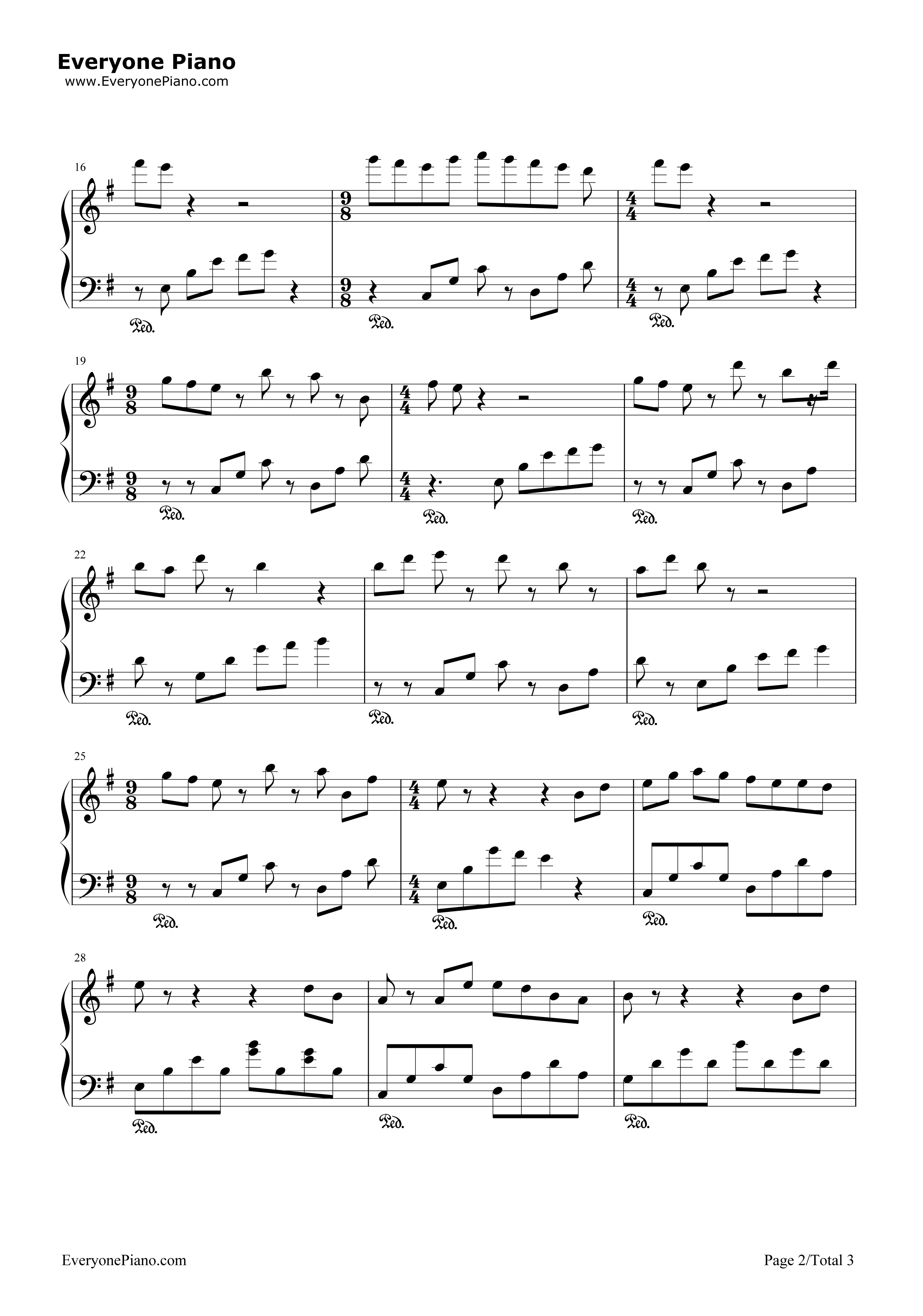 典狱司钢琴谱-音频怪物李楠2