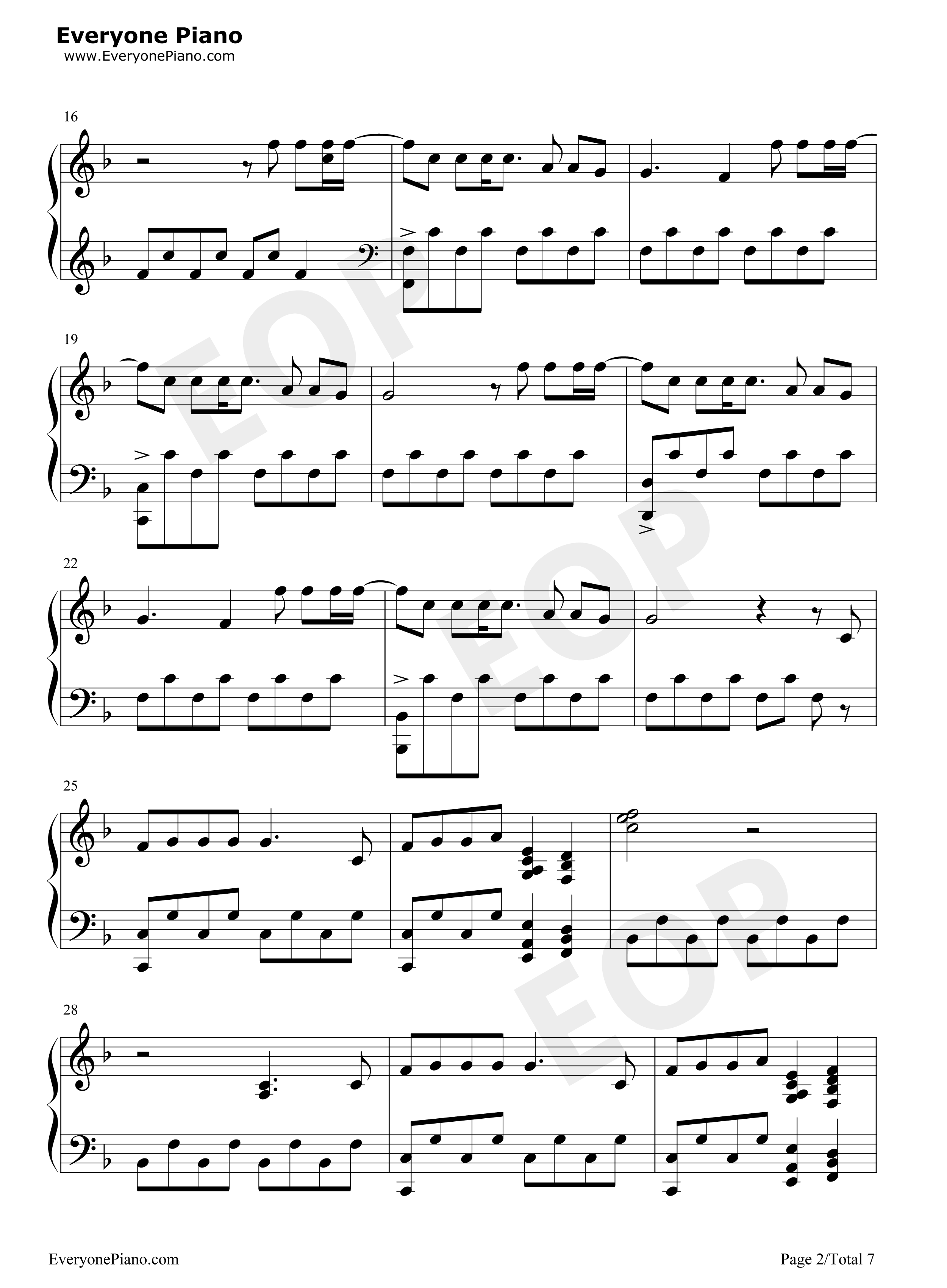 The Last Time钢琴谱-The Script2