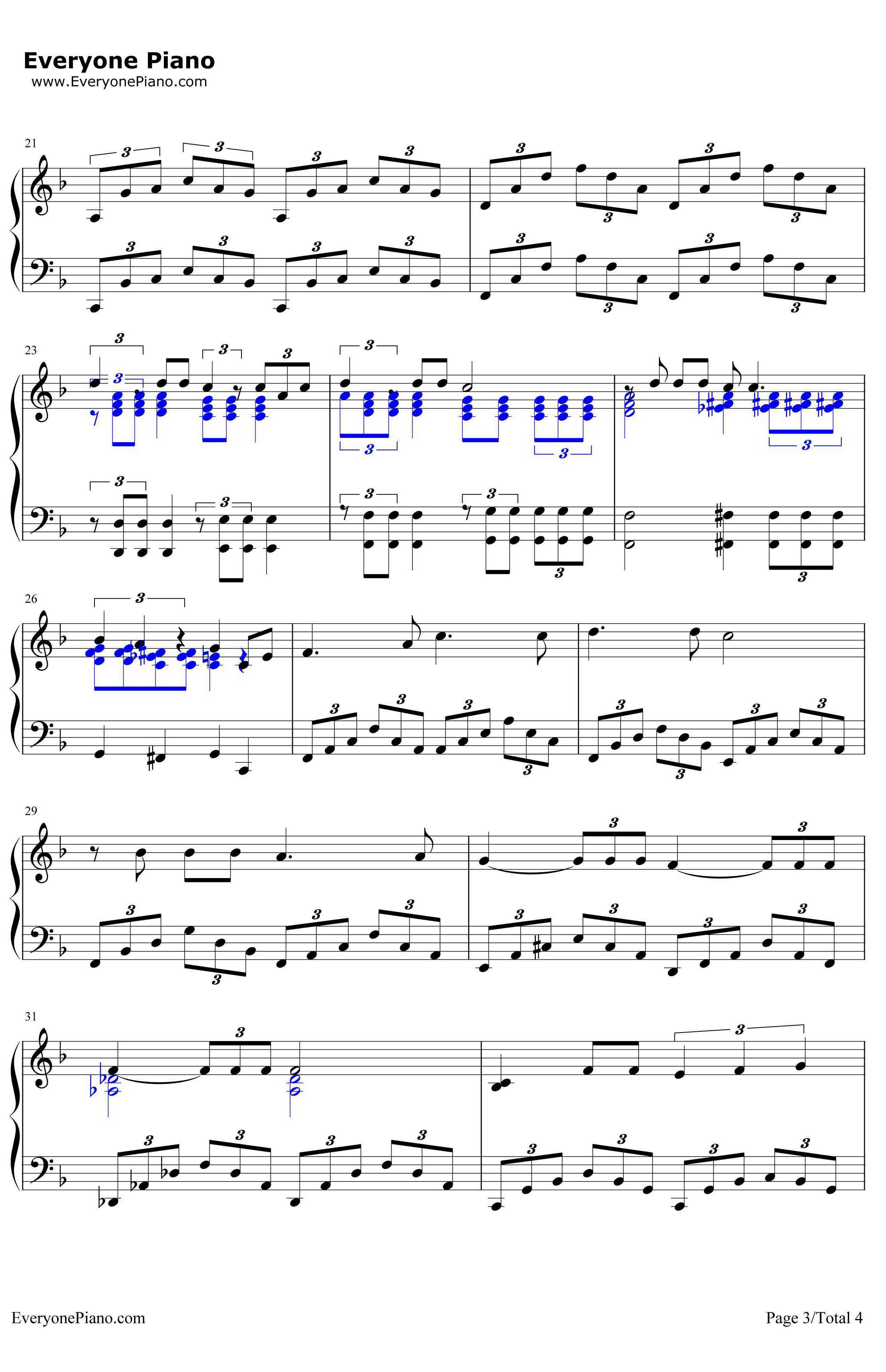 What a Wonderful World钢琴谱-LouisArmstrong-北京遇上西雅图片尾曲3